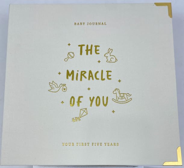 Keepsake Baby Memory Book for Boys and Girls - Timeless First 5 Year Baby Book - Neutral Journal Scrapbook or Photo Album - Record a Milestone for Every Event from Birth to Age 5