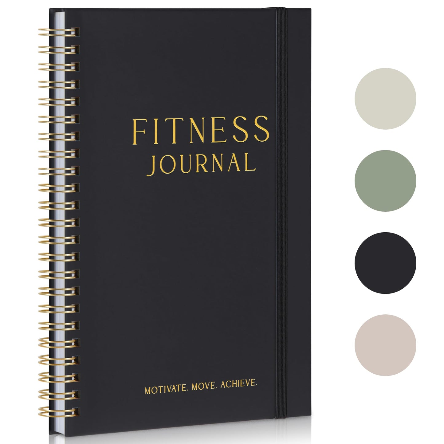 ZICOTO The Ultimate Fitness Journal for Tracking and Crushing Your Gym Goals - Detailed Workout Planner & Log Book Women - Great Gym Accessories With Calendar, Nutrition & Progress Tracker, Black