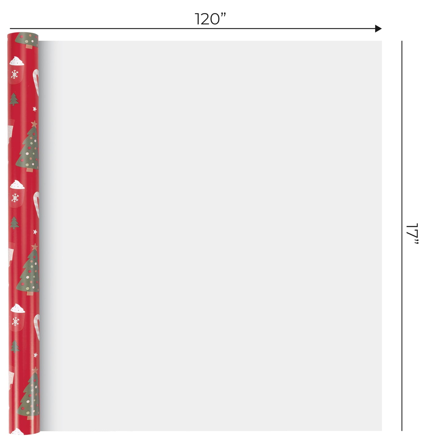 Beautiful Christmas Gift Wrapping Paper Rolls For Small & Medium Size Gifts - Set of 3 Quality Paper Rolls With Cute Designs - Add a Touch of Magic to Every Gift You Wrap - 17 in x 120 in Per Roll