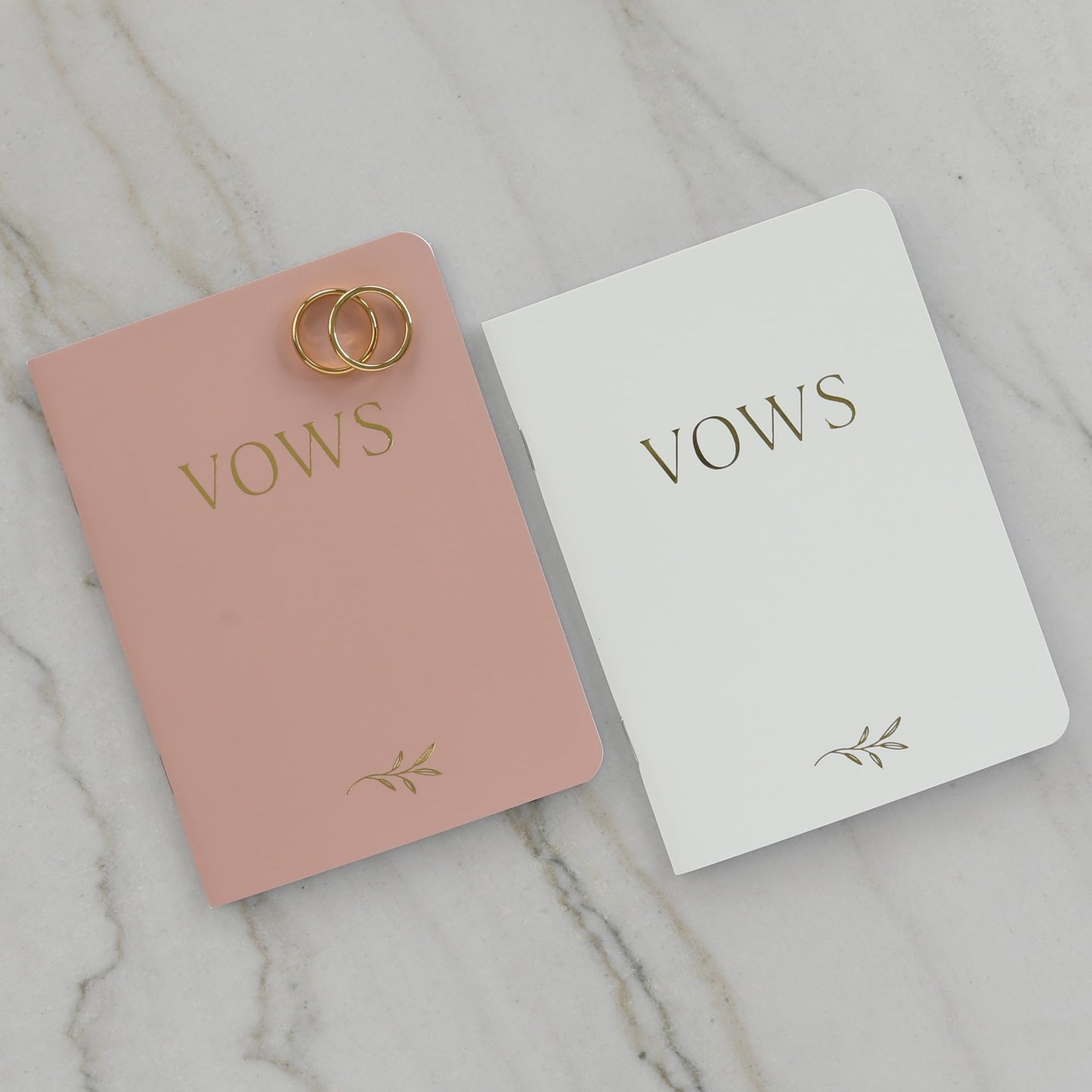 ZICOTO Elegant Vow Books With Gold Foil Lettering For Your Wedding - Perfectly Sized Vow Books With Plenty Of Pages To Write Whatever is on Your Heart - A Beautiful Addition For The Wedding Day