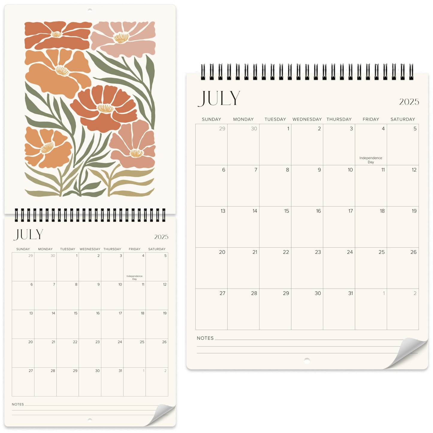 Aesthetic 2025 Wall Calendar - Runs Until December 2025 - The Perfect Matisse Style Calendar Planner for Easy Organizing