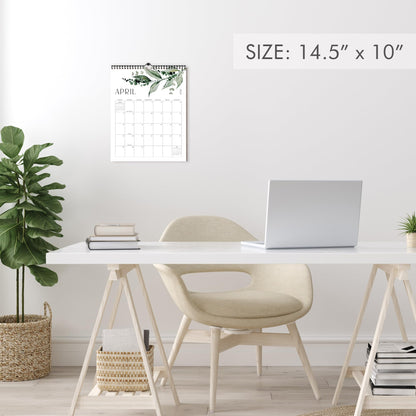 Aesthetic 2024-2025 Wall Calendar - Runs from January 2024 Until July 2025 - The Perfect Modern Greenery Calendar Planner for Easy Organizing