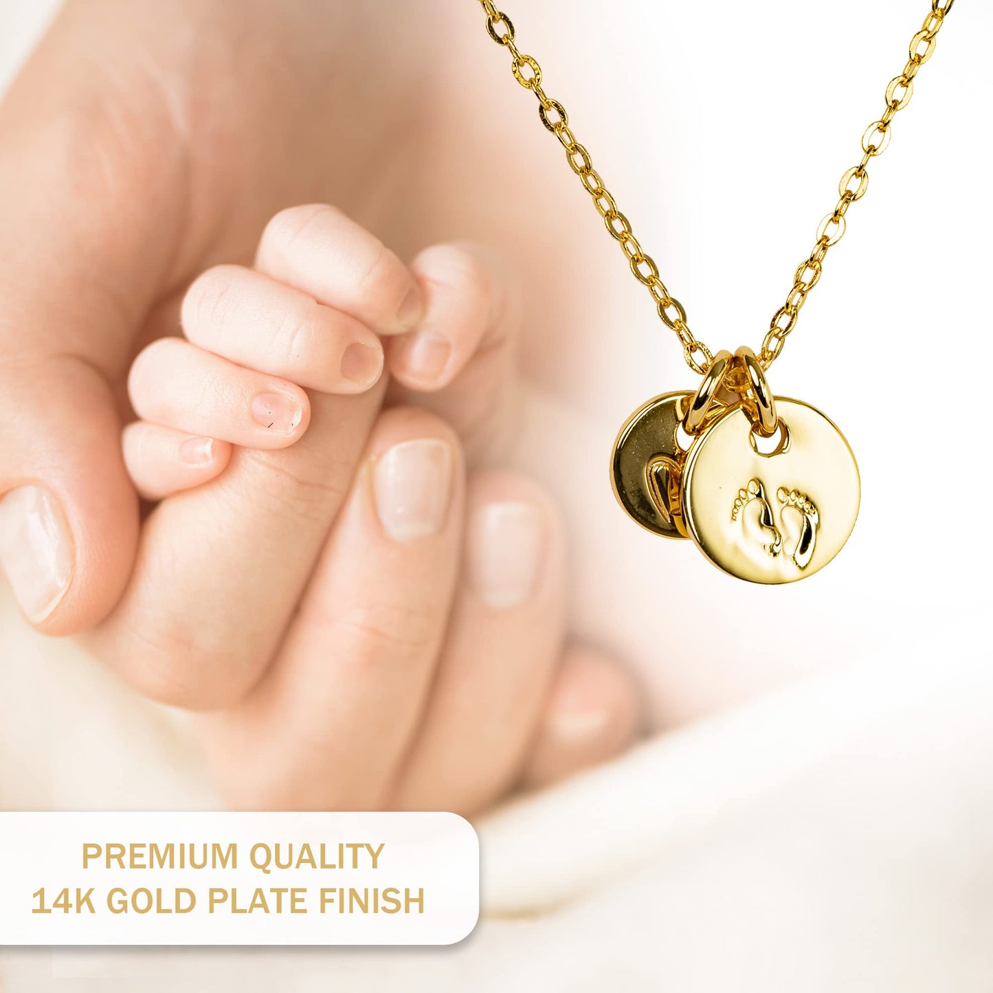 Beautiful Necklace For The First Time Mom to Be - Unique 14k Gold Dipped Pregnancy Gift For The Expecting Mommy to Be - Beautiful Sterling Silver Necklace For Women That Fits Perfect to Every Outfit