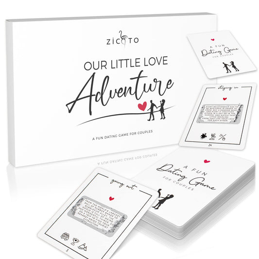 ZICOTO 40 Fun Date Night Ideas for Couples - The Perfect Scratch Off Card Deck Game for Unique Date Night Adventures - Great for Him/Your Boyfriend, Husband, Girlfriend or Wife