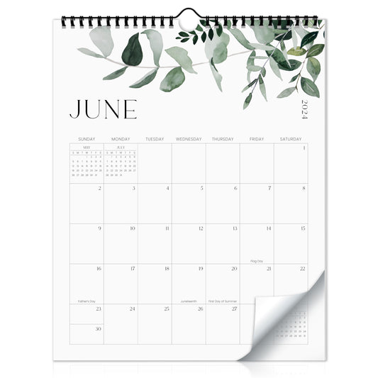 Aesthetic 2024-2025 Wall Calendar - Runs from June 2024 Until December 2025 - The Perfect Modern Greenery Calendar Planner for Easy Organizing