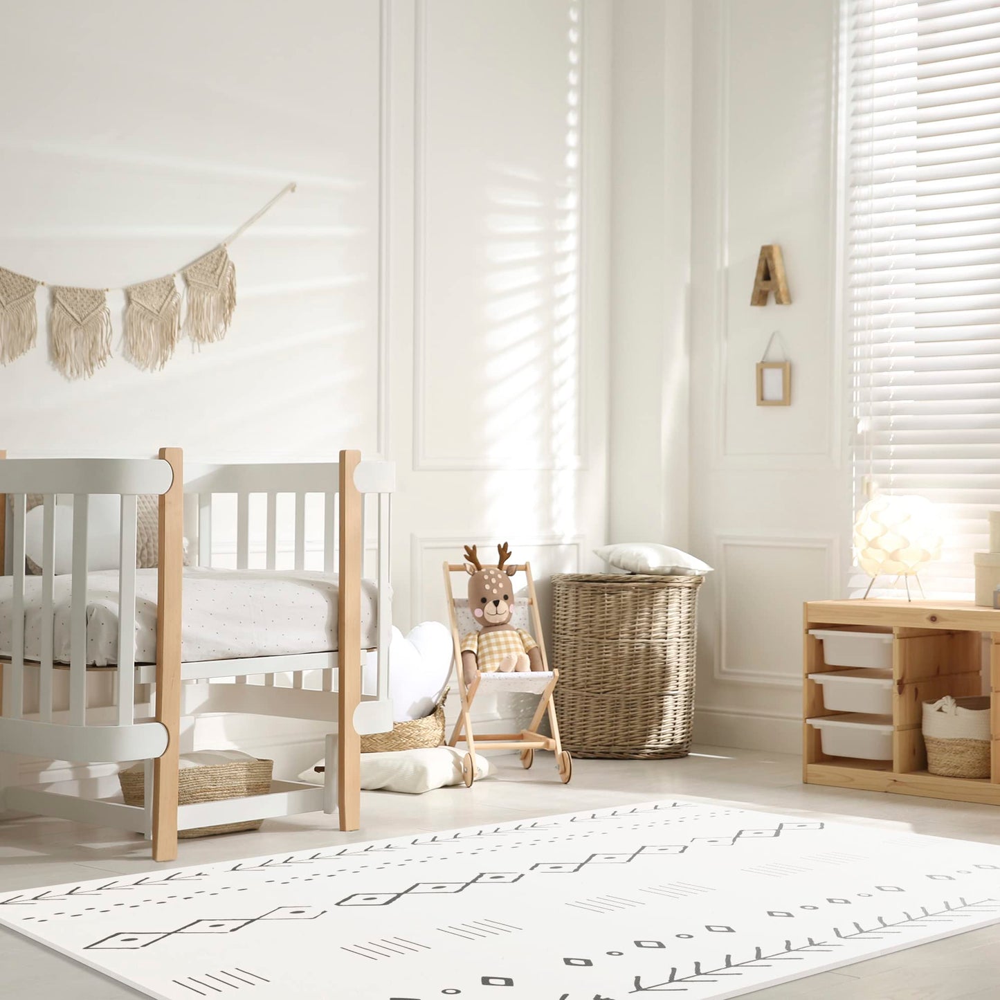 Stylish Baby Play Mat for Your Baby Boy or Girl - Large and Soft Floor Mat Creates A Safe Play Area for Little Ones - A Beautiful Playmat Made of Soft Foam Tiles Fits Nicely As A Kids Playroom Rug