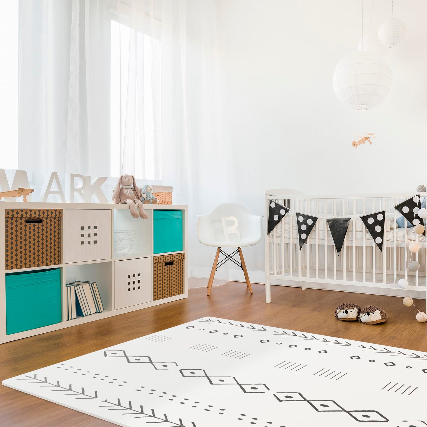 Stylish Baby Play Mat for Your Baby Boy or Girl - Large and Soft Floor Mat Creates A Safe Play Area for Little Ones - A Beautiful Playmat Made of Soft Foam Tiles Fits Nicely As A Kids Playroom Rug