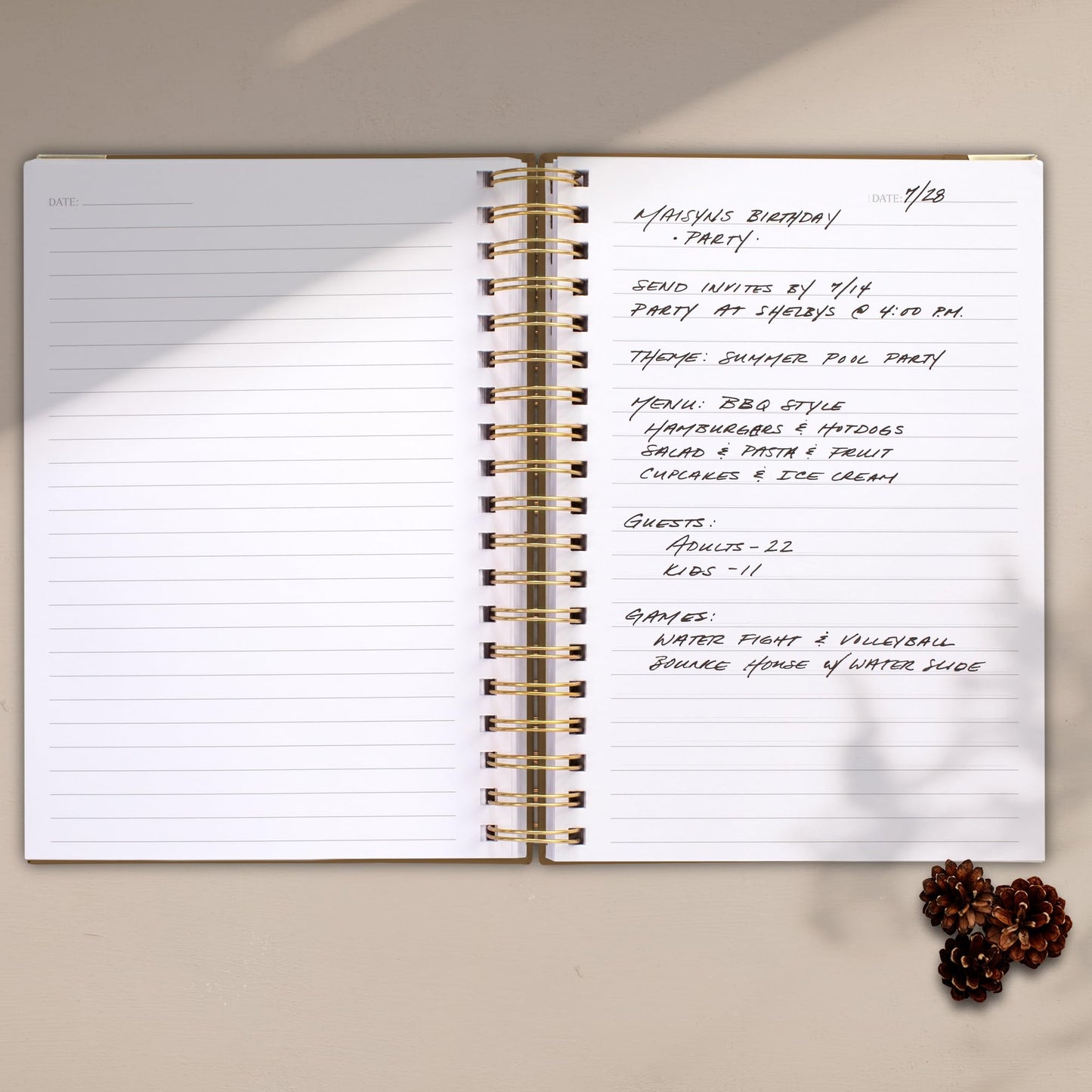 ZICOTO Aesthetic Thick Spiral Notebook Journal For Women in B5 Format - Modern Linen Hardcover Wide Ruled Note Book With 300 Lined Pages - Perfect For Writing And Staying Organized at Work or School