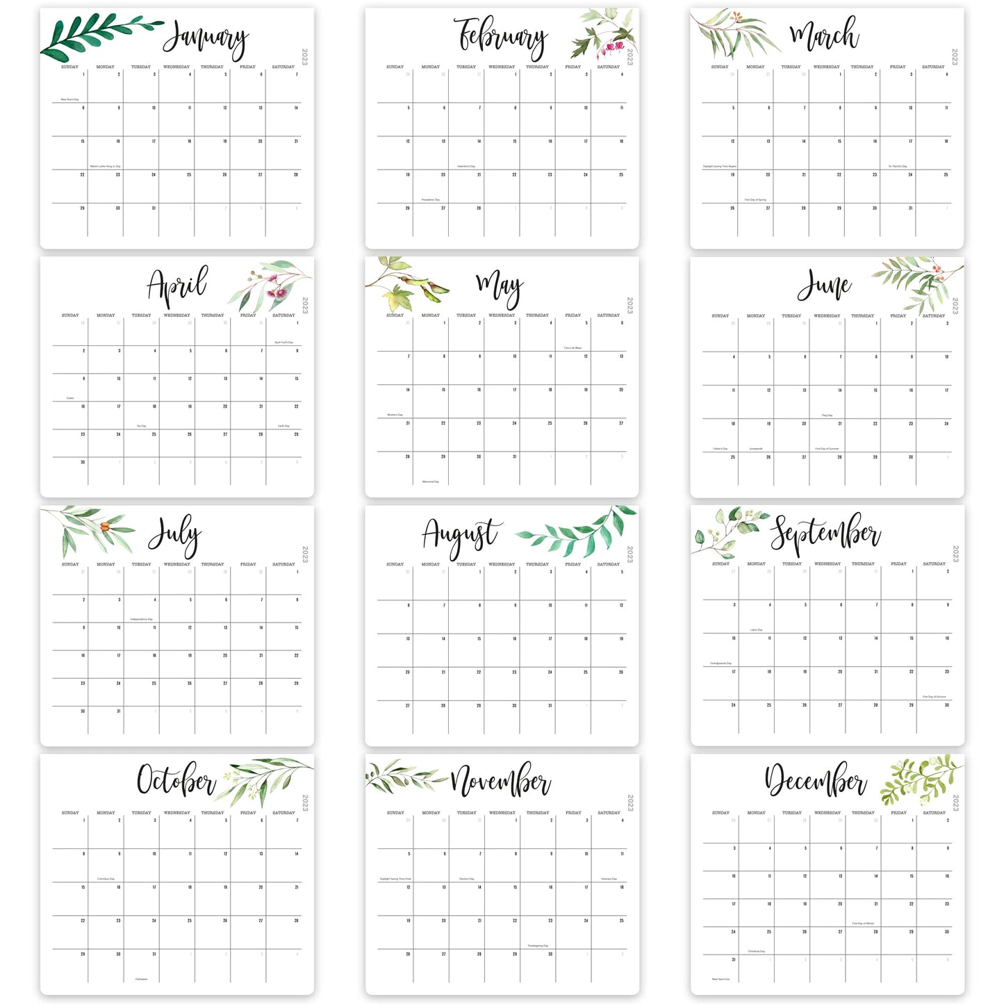 Beautiful 2024 Magnetic Calendar For Refrigerator - Incl. 2023 and Runs Until December 2024 - The Perfect Monthly Fridge Calendar for Easy Organizing