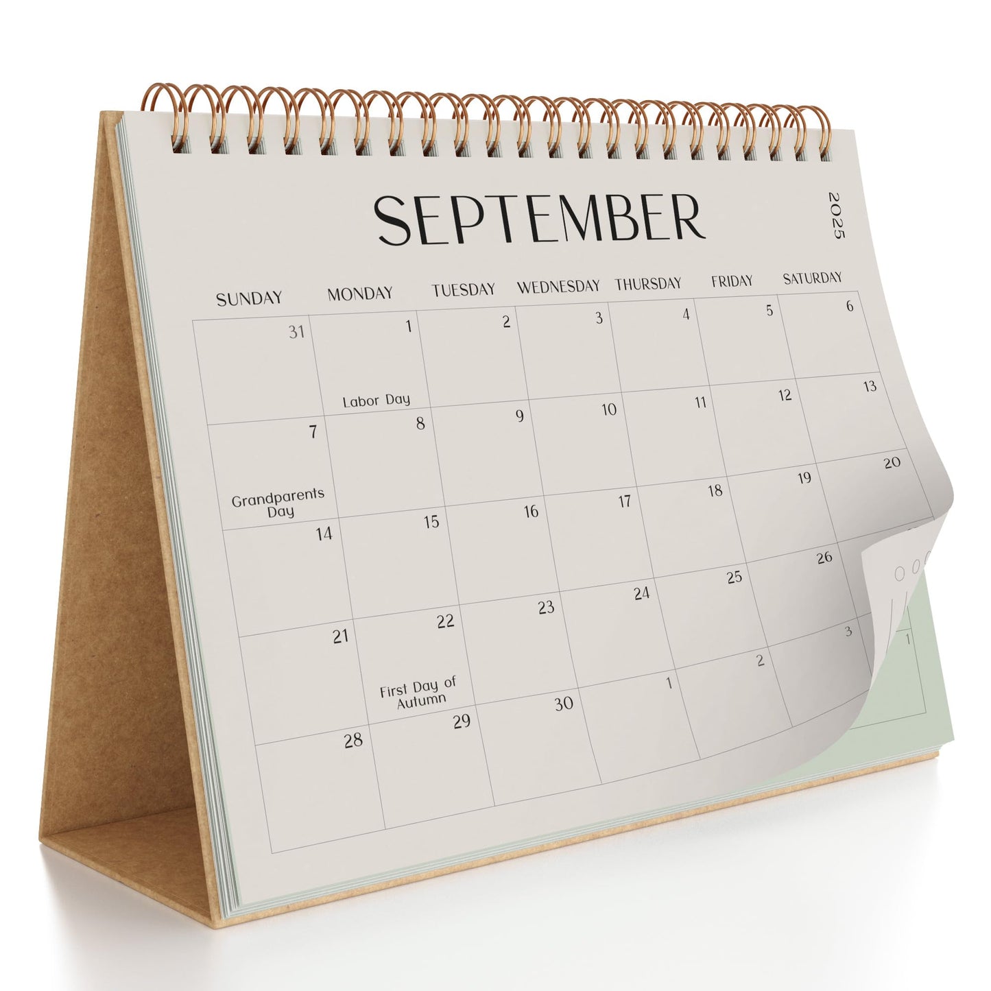 Aesthetic Desk Calendar 2025 - Runs from June 2025 until December 2026 - Beautiful Small 2025-2026 Flip Desktop Calendar for Easy Organizing