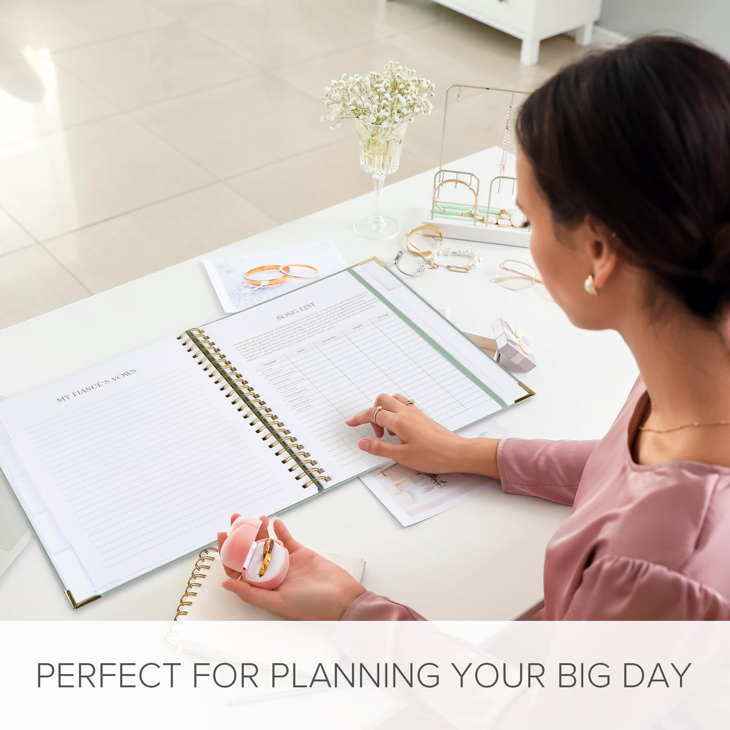 Beautiful Wedding Planner Book and Organizer - Perfect for Detailed Planning Of Your Big Day - Unique Engagement Gift for Newly Engaged Couples, Future Brides and Grooms