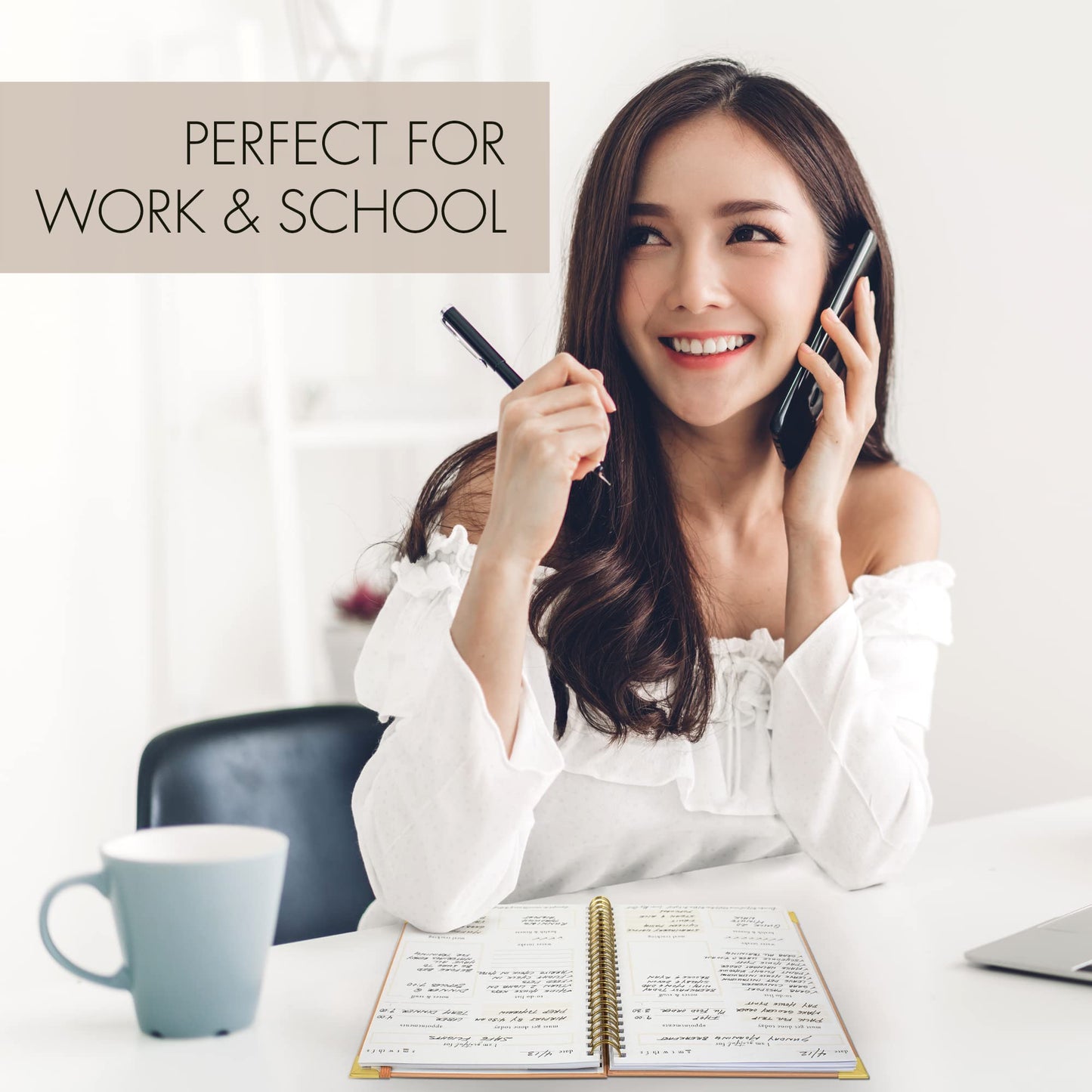 Beautiful To Do List Notebook - Aesthetic Daily Planner to Easily Organize Your Tasks And Boost Productivity - Stylish Undated Planner And School or Office Supplies For Women