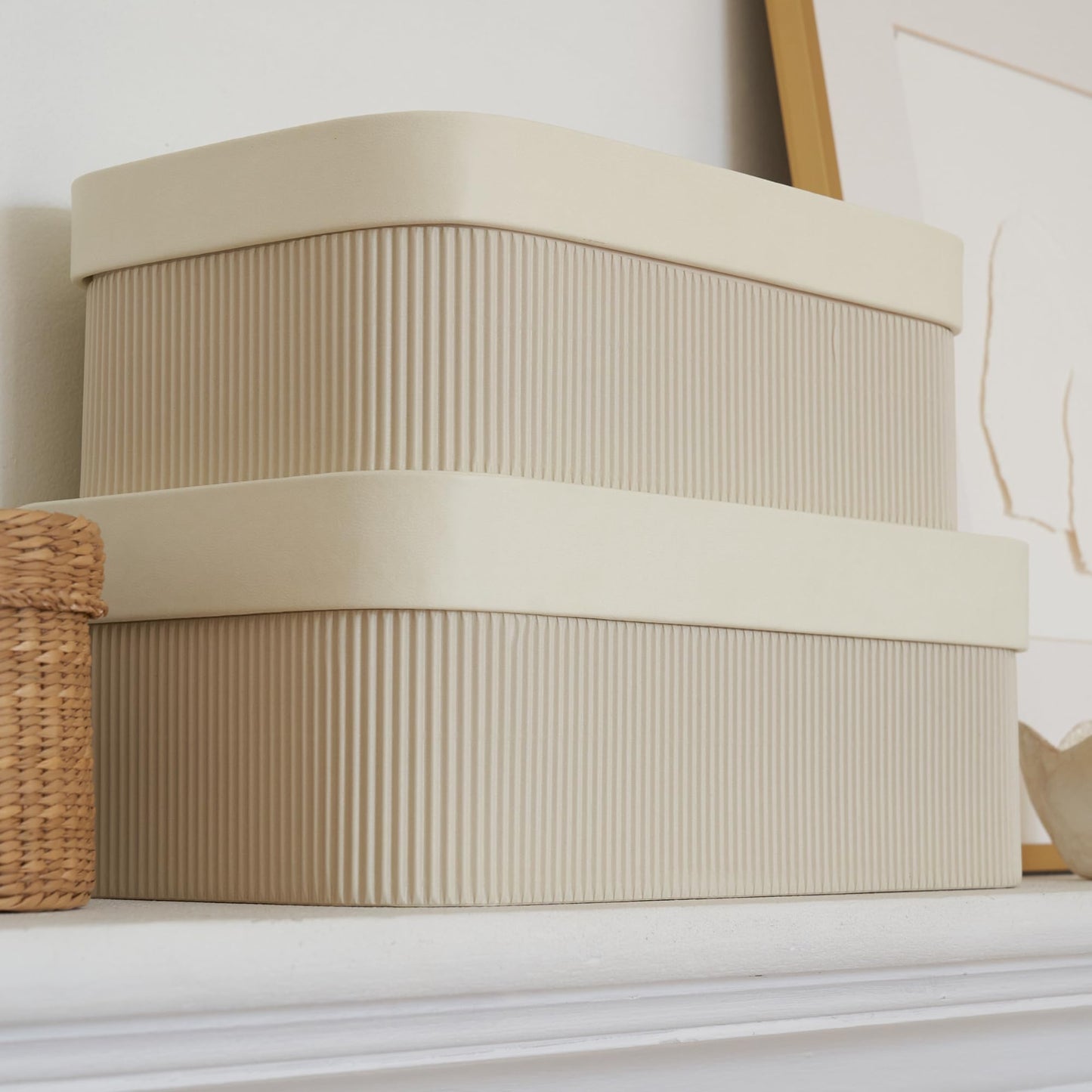 ZICOTO Stylish Decorative Boxes with Lids - Durable Storage Solution for Any Room - Elegant Decorative Box with Lid for Home Organization