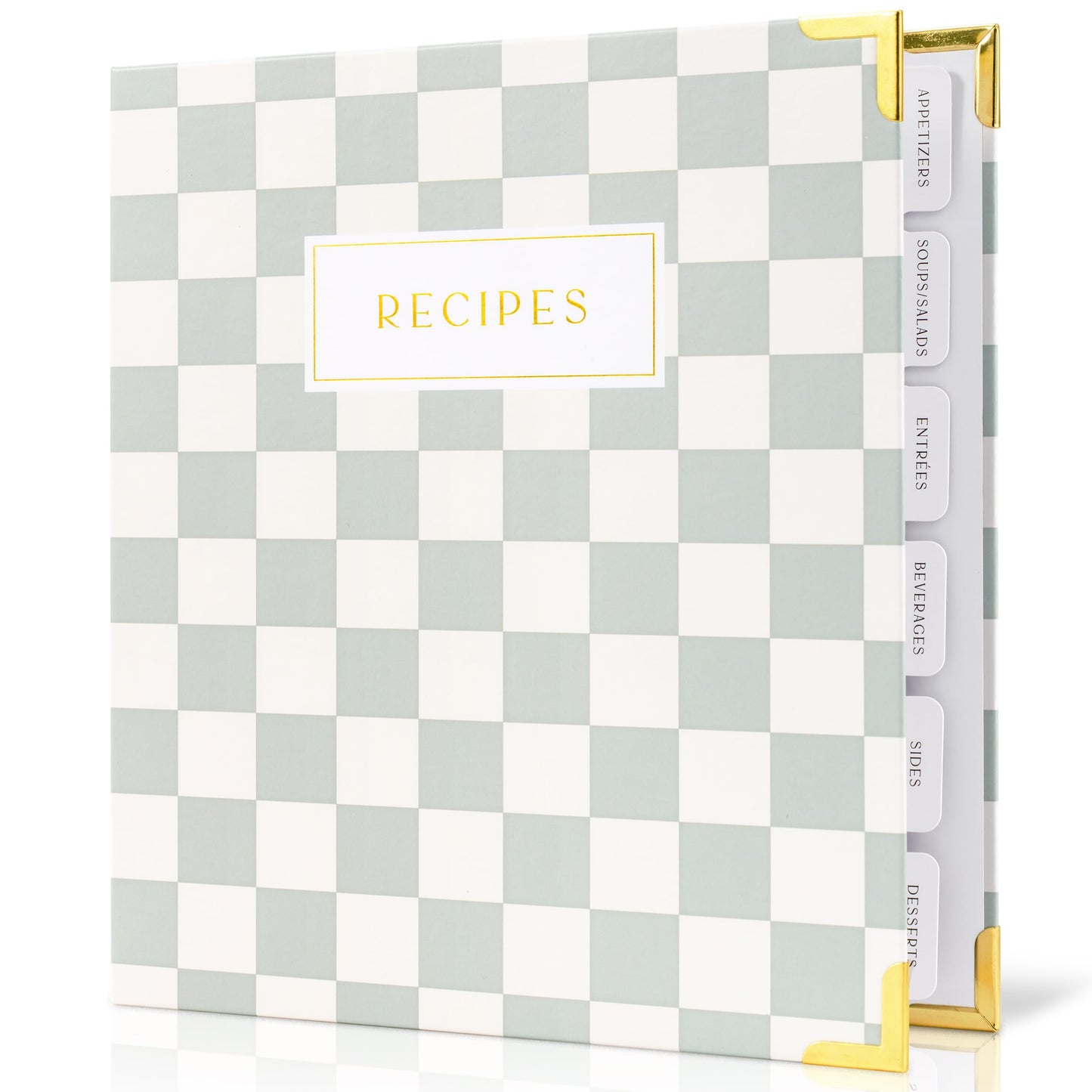 Aesthetic Recipe Binder with Waterproof Cover - The Perfect Recipe Book with Plastic Sleeves to Write in Your Own Recipes - Quality Blank Cookbook Binder, Cards incl.