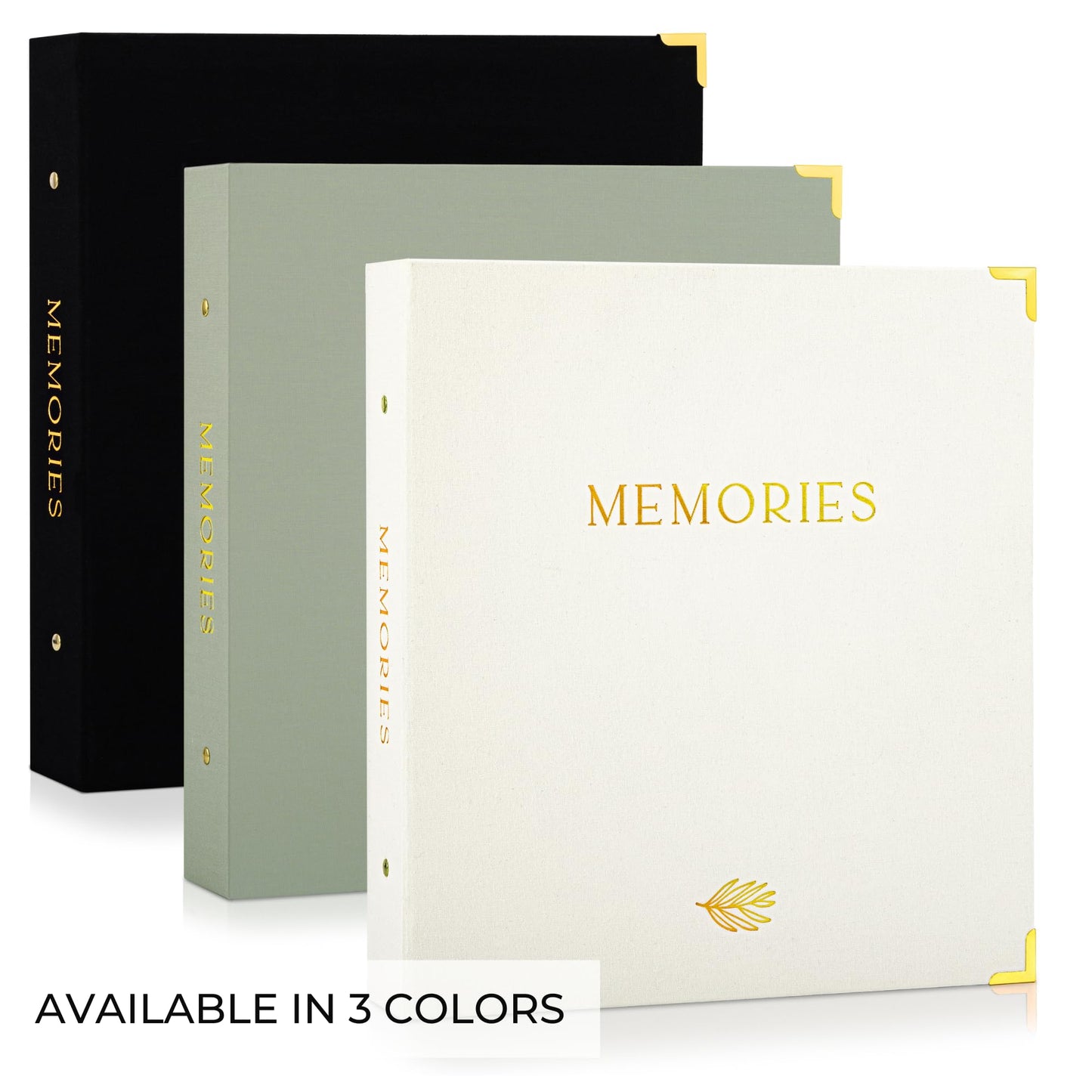 Beautiful Linen Photo Album For 4x6 Photos - Safely Holds Up To 500 Pictures of Unique Memories - The Perfect Large Photo Book To Store All Pictures of Treasured Family, Baby or Wedding Moments