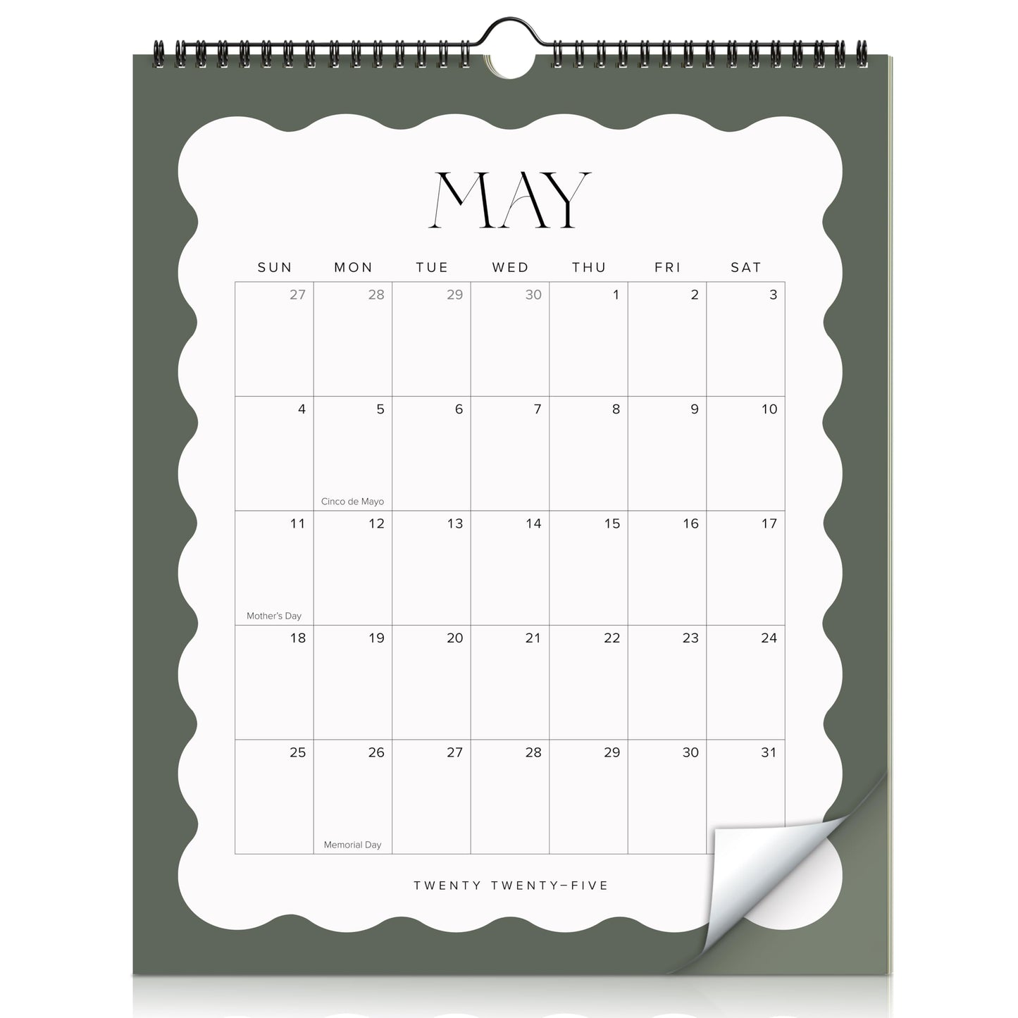 Aesthetic 2025-2026 Wall Calendar - Runs from May 2025 Until December 2026 - The Perfect Modern Calendar Planner for Easy Organizing