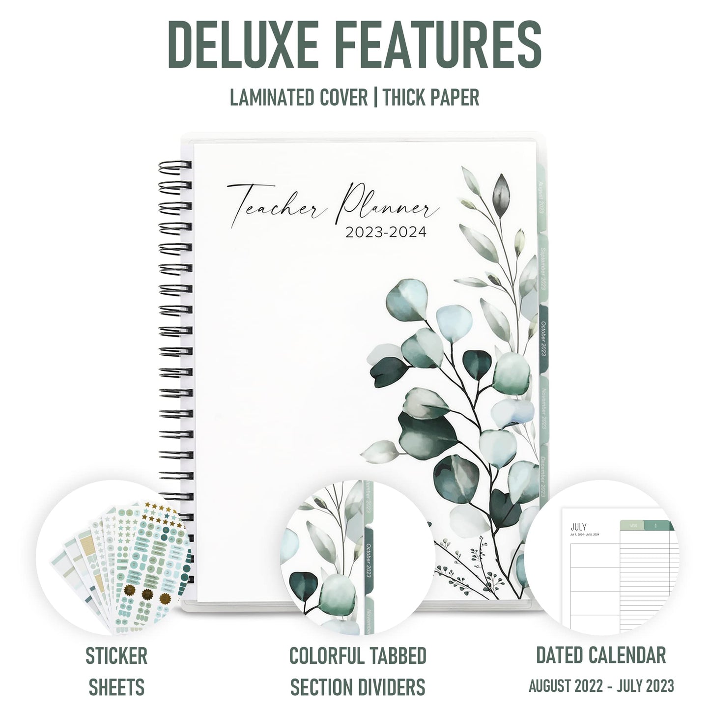 Simplified Teacher Planner For The 2022-2023 Academic School Year - Your All Inclusive 8.5"x11" Lesson Plan Book - Easily Organize Your Daily, Weekly and Monthly Classroom Schedule