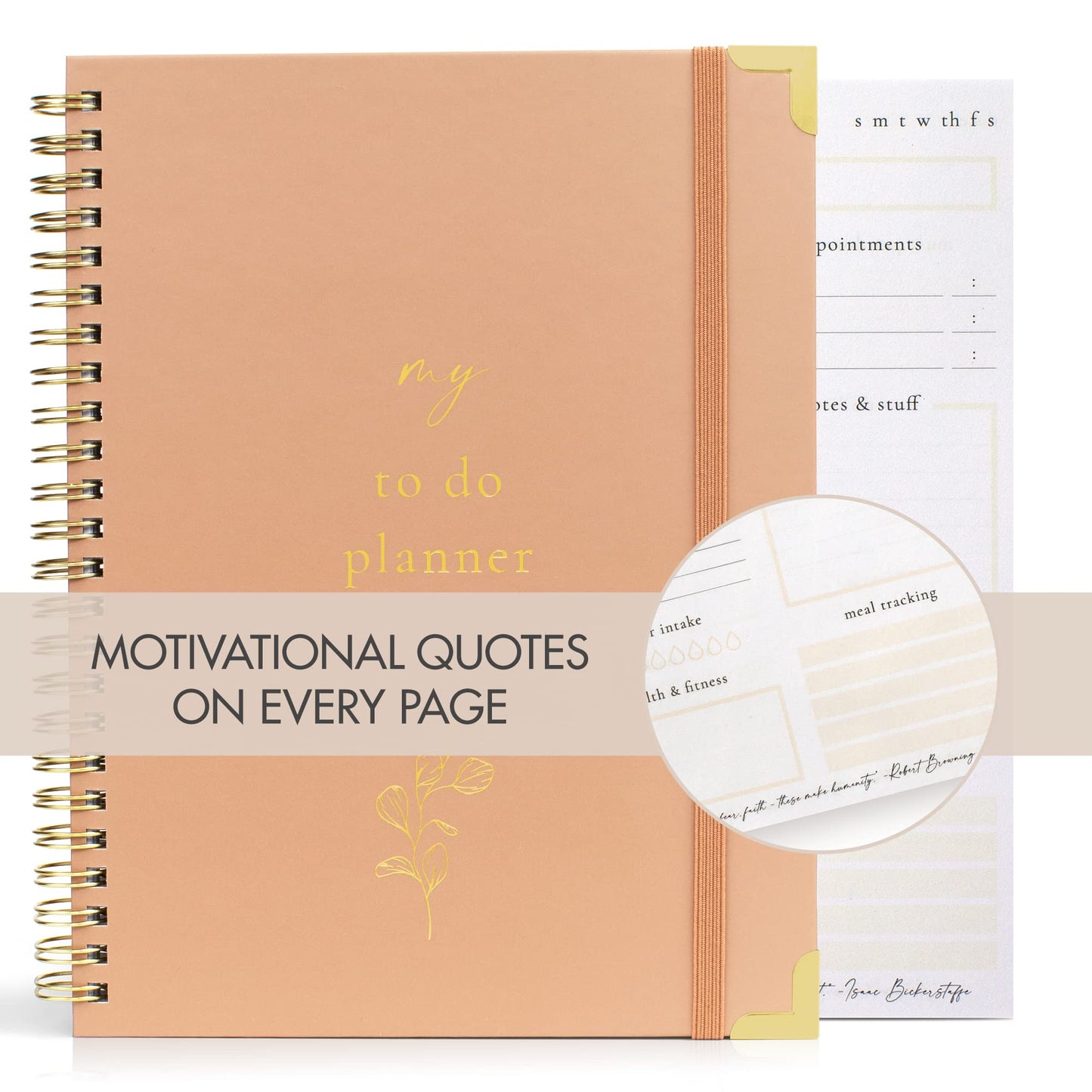 Beautiful To Do List Notebook - Aesthetic Daily Planner to Easily Organize Your Tasks And Boost Productivity - Stylish Undated Planner And School or Office Supplies For Women