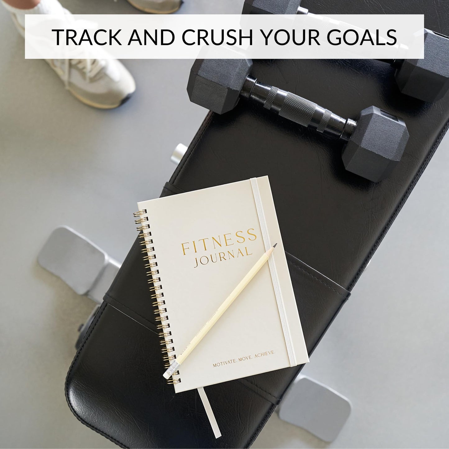 ZICOTO Fitness Journal for Tracking and Crushing Your Gym Goals - Detailed Workout Planner & Log Book for Women - Great Gym Accessories With Calendar, Nutrition & Progress Tracker