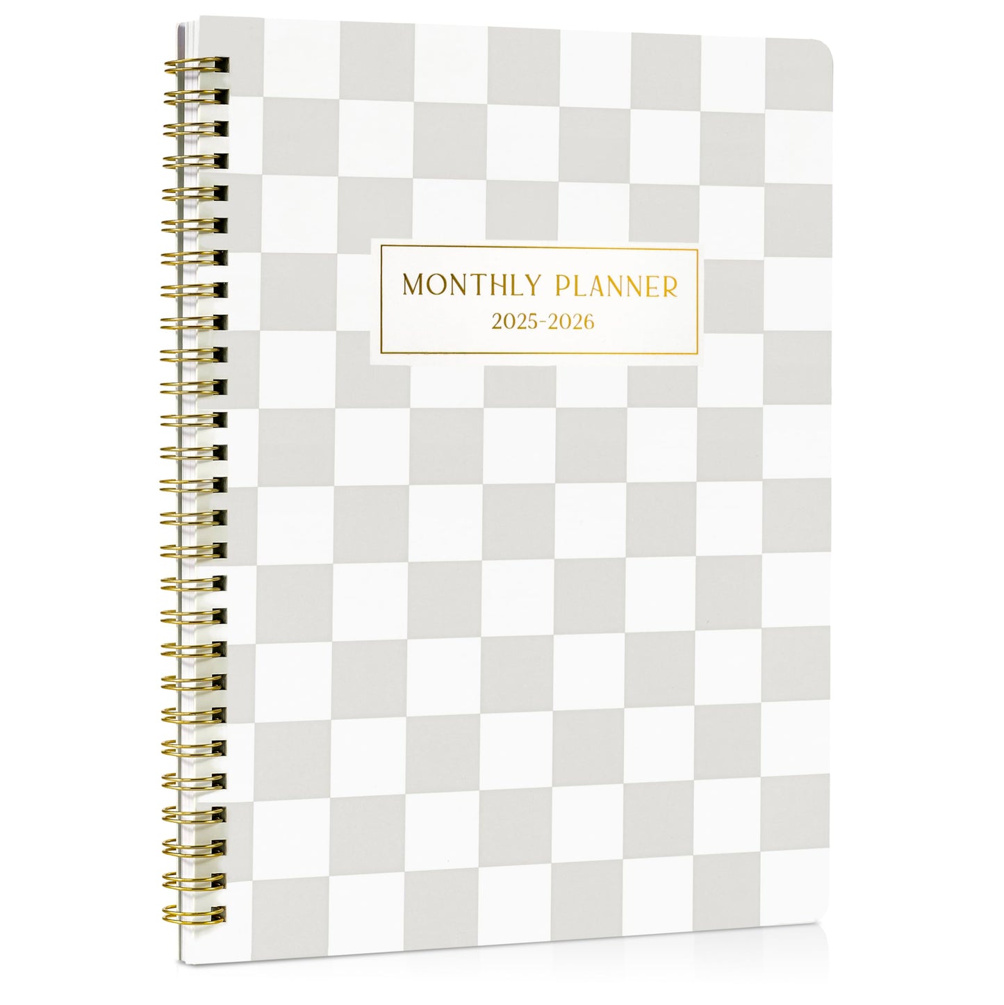 Beautiful Checkered 2025-2026 Monthly Planner and Calendar Book - To Do List Notebook That Easily Organizes Your Tasks to Boost Productivity - Runs From January 2025 Until December 2026