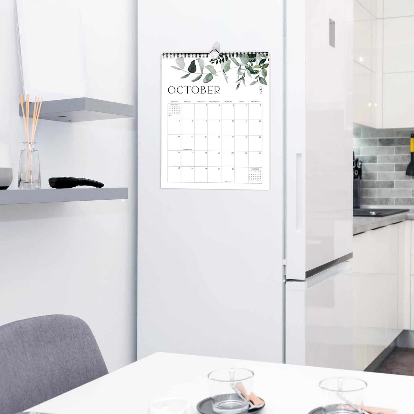 Aesthetic 2024-2025 Wall Calendar - Runs from January 2024 Until July 2025 - The Perfect Modern Greenery Calendar Planner for Easy Organizing