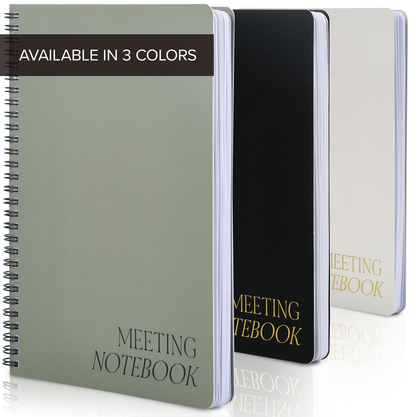 ZICOTO Beautiful Meeting Notebook For Work Organization - Easily Take Notes And Keep Agendas on Track - The Perfect Office Planner Supplies for Women & Men to Professionally Manage Business Projects