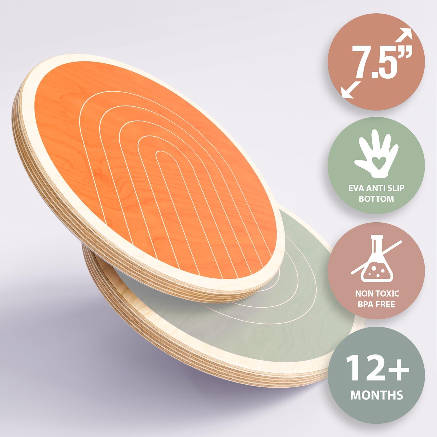 ZICOTO Fun Stepping Stones for Kids - Perfect Toddler Indoor/Outdoor Activity to Improve Balance and Coordination Skills - Safe Non-Slip Obstacle Course and Sensory Toy Set of 6 for Ages 1-3, 3-4