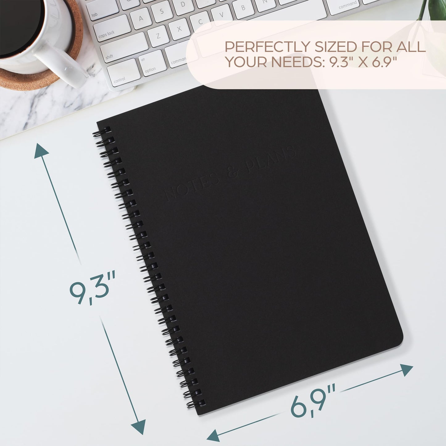 Beautiful Daily Planner And Notebook With Hourly Schedule - Aesthetic Spiral To do List Notepad to Easily Organize Your Tasks And Appointments - Stylish Book And School Or Office Supplies For Women