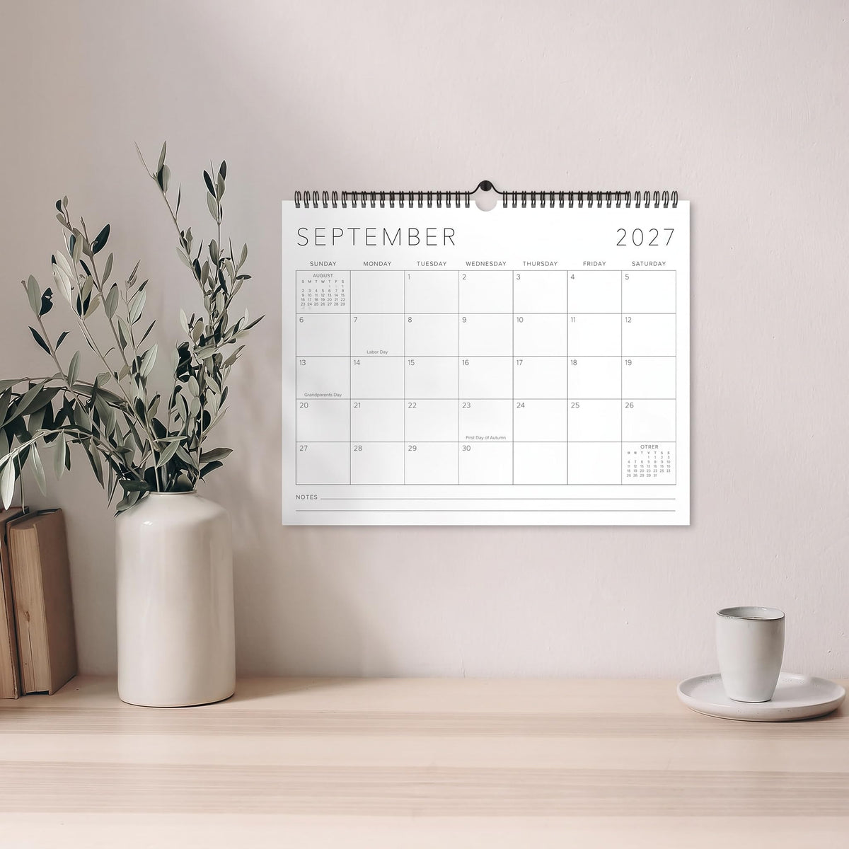 Beautiful 2027-2028 Wall Calendar - Runs from January 2027 - July 2028