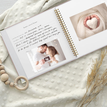Keepsake Baby Memory Book for Boys and Girls - Timeless First 5 Year Baby Book - Gender Neutral Pink Baby Journal Scrapbook or Photo Album - A Milestone Book to Record Every Event from Birth to Age 5