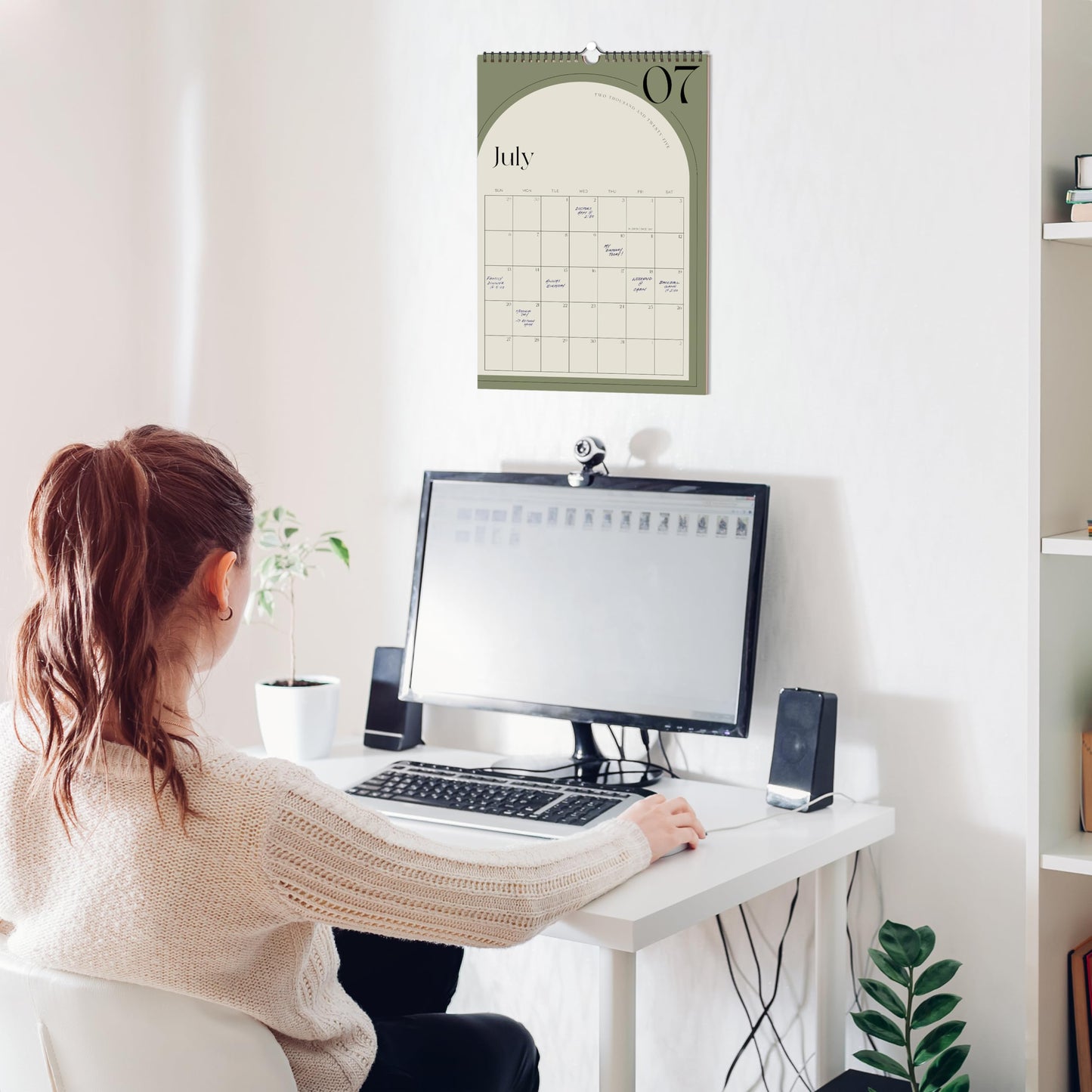 Aesthetic 2025-2026 Wall Calendar - Runs Until July 2026 - The Perfect Wall Hanging Calendar Planner for Easy Organizing