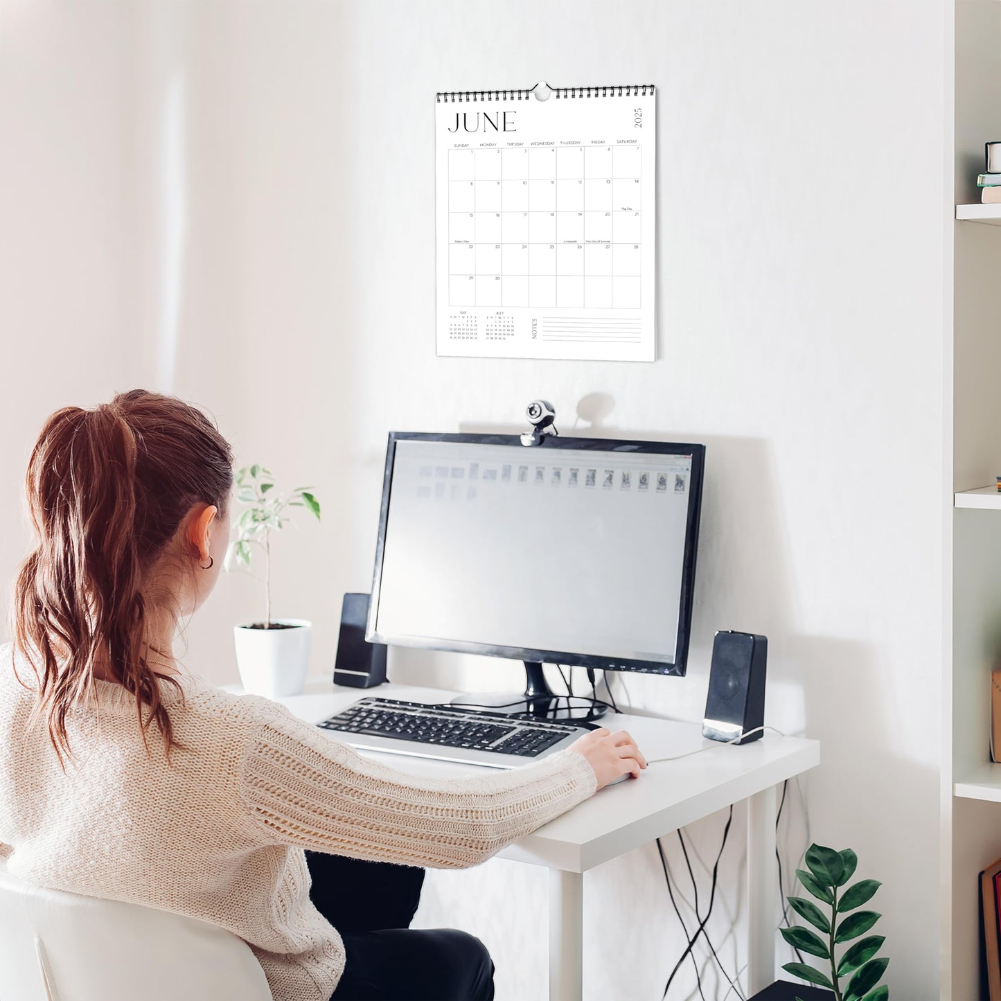 Beautiful 2025-2026 Wall Calendar - Runs from January 2025 until July 2026 - 14.5"x11.5" Office Wall Calendar for Easy Organizing