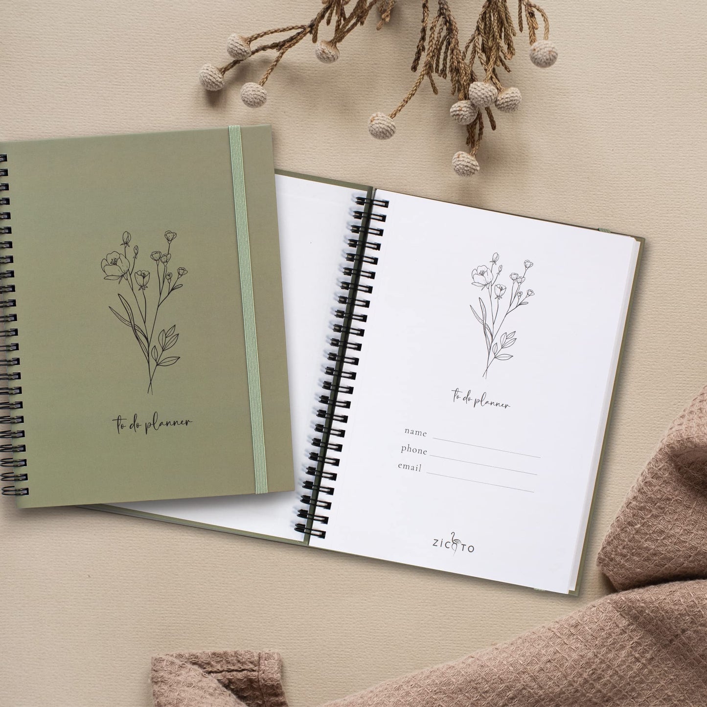 Beautiful To Do List Notebook - Aesthetic Daily Planner to Easily Organize Your Tasks And Boost Productivity - Stylish Undated ADHD Planner Gift and The Perfect School or Office Supplies For Women