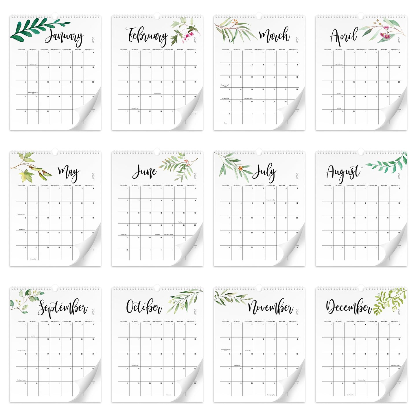Aesthetic Floral 2024 Wall Calendar - Runs from June 2023 Until December 2024 - The Perfect 2023-24 Monthly Calendar for Easy Planning