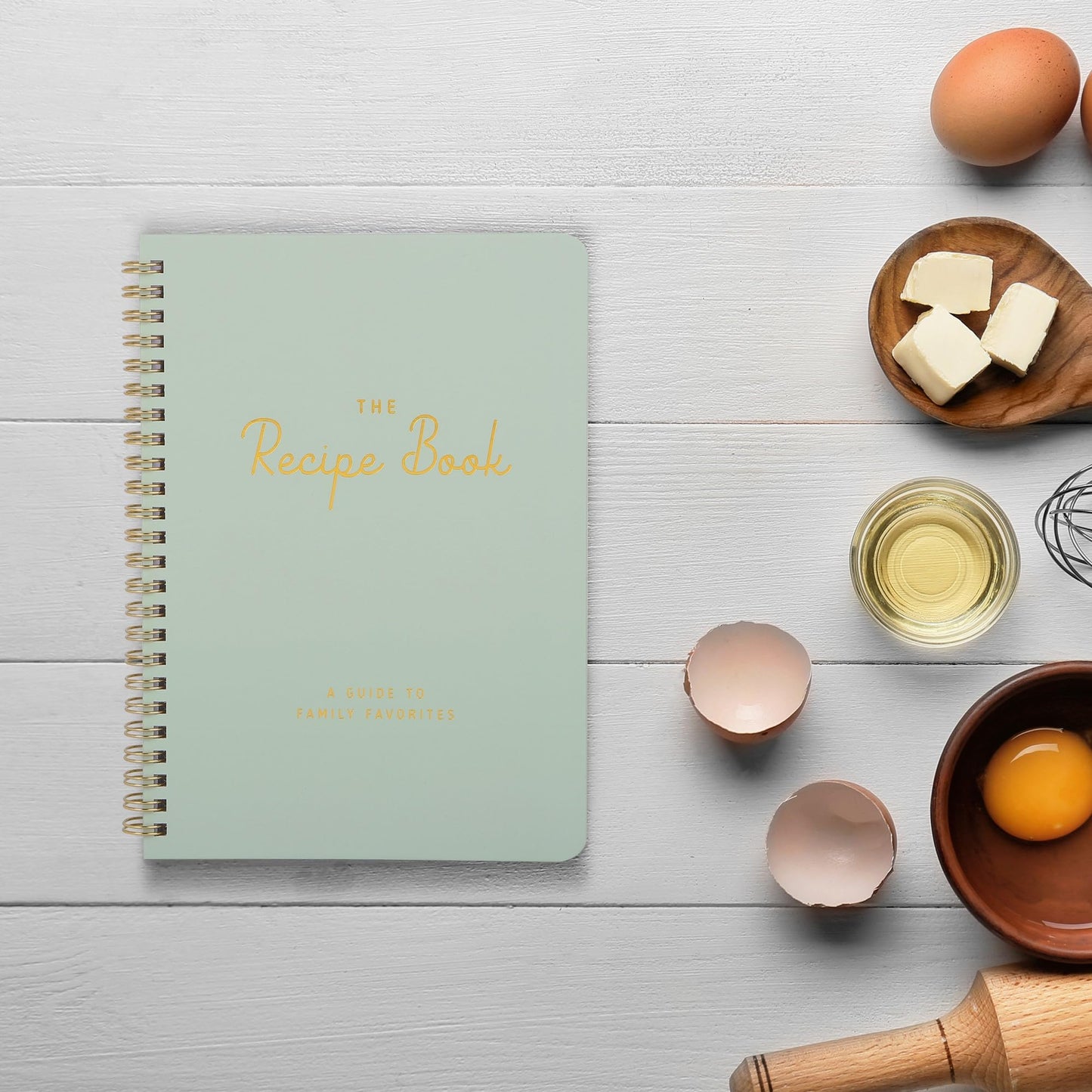 ZICOTO Aesthetic Blank Recipe Holder with Waterproof Hardcover - The Perfect Recipe Notebook To Write In Your Own Recipes - Beautiful Blank Cookbook to Organize Your Recipes