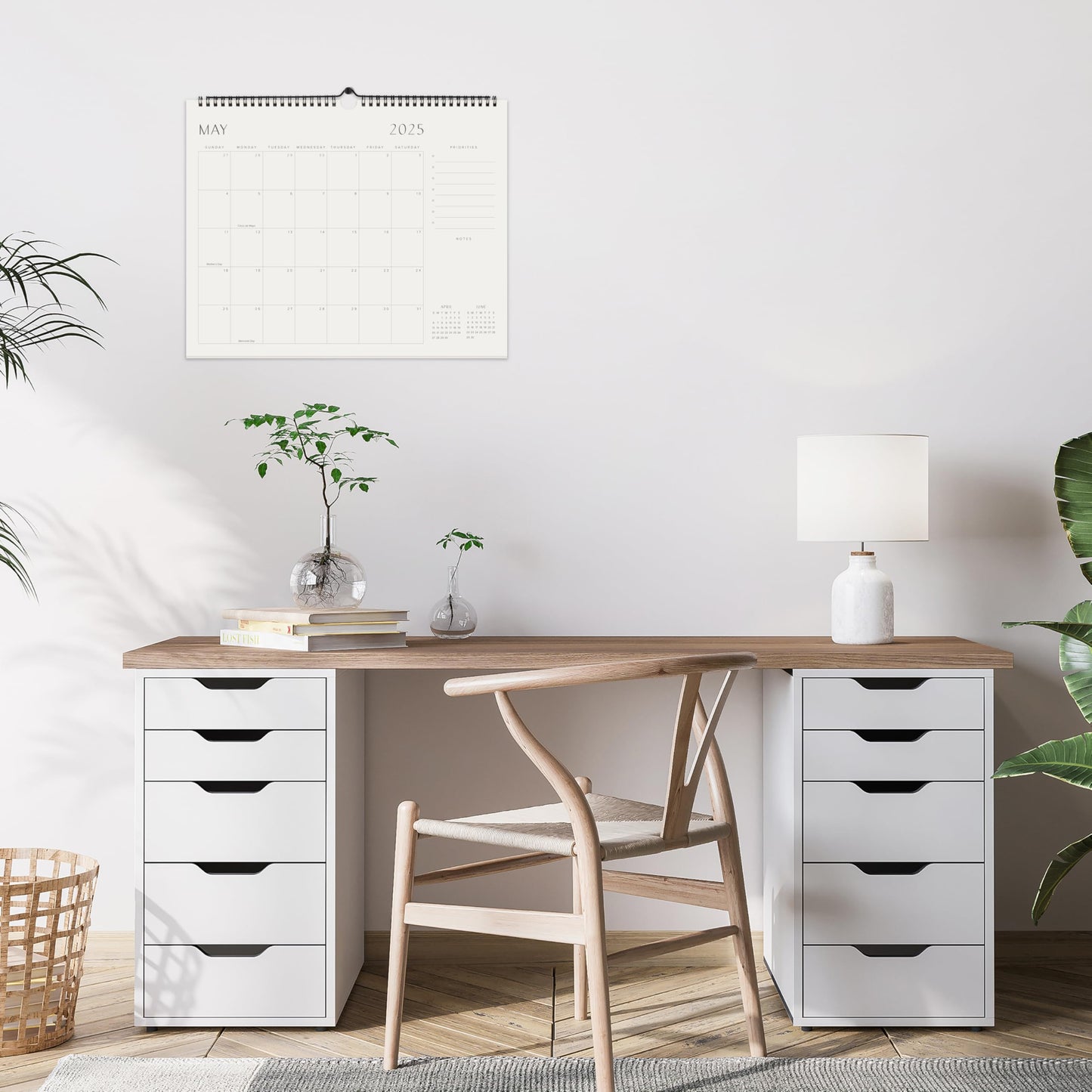 Beautiful 2025-2026 Wall Calendar - Runs from January 2025 until July 2026 - 14.5"x11.5" Office Wall Calendar for Easy Organizing