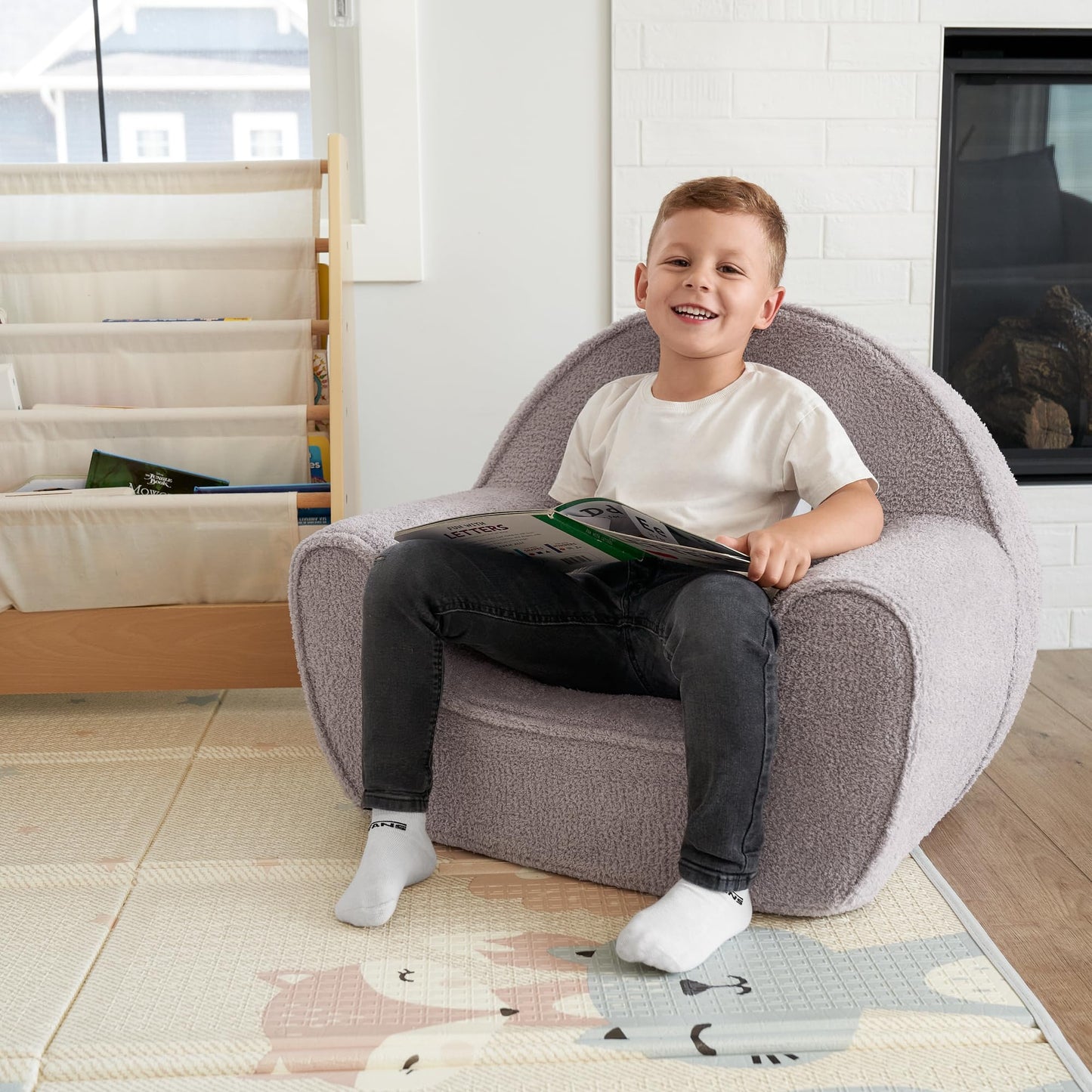 ZICOTO Comfy Kids Chair for Toddler - Portable Super Soft Chair for Gaming and Studying - Fits Nicely with Any Modern Decor