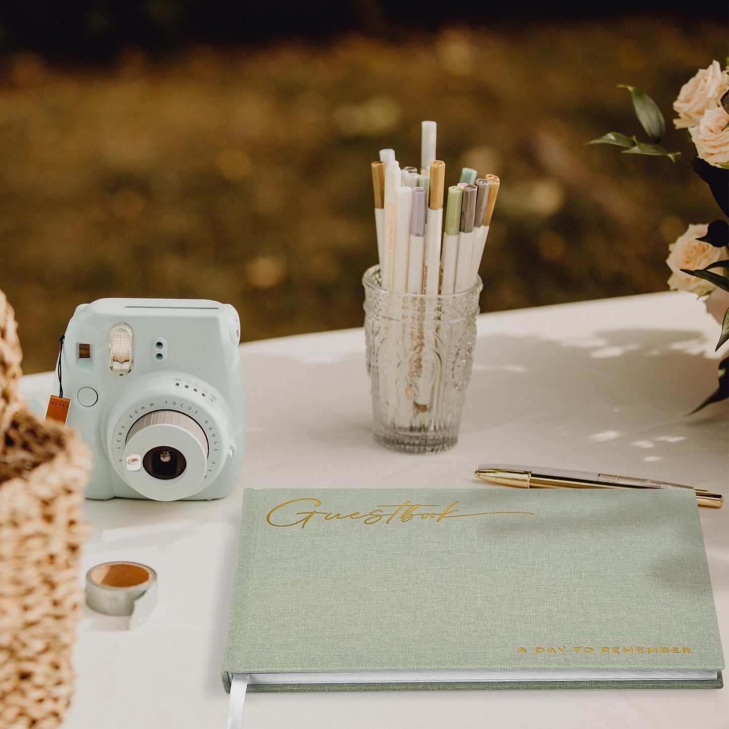 ZICOTO Beautiful Wedding Guest Book for Your Wedding Reception - Simply Elegant Guestbook to Sign in and Add Polaroid Photos - The Perfect Baby Shower Guest Book for The Special Day