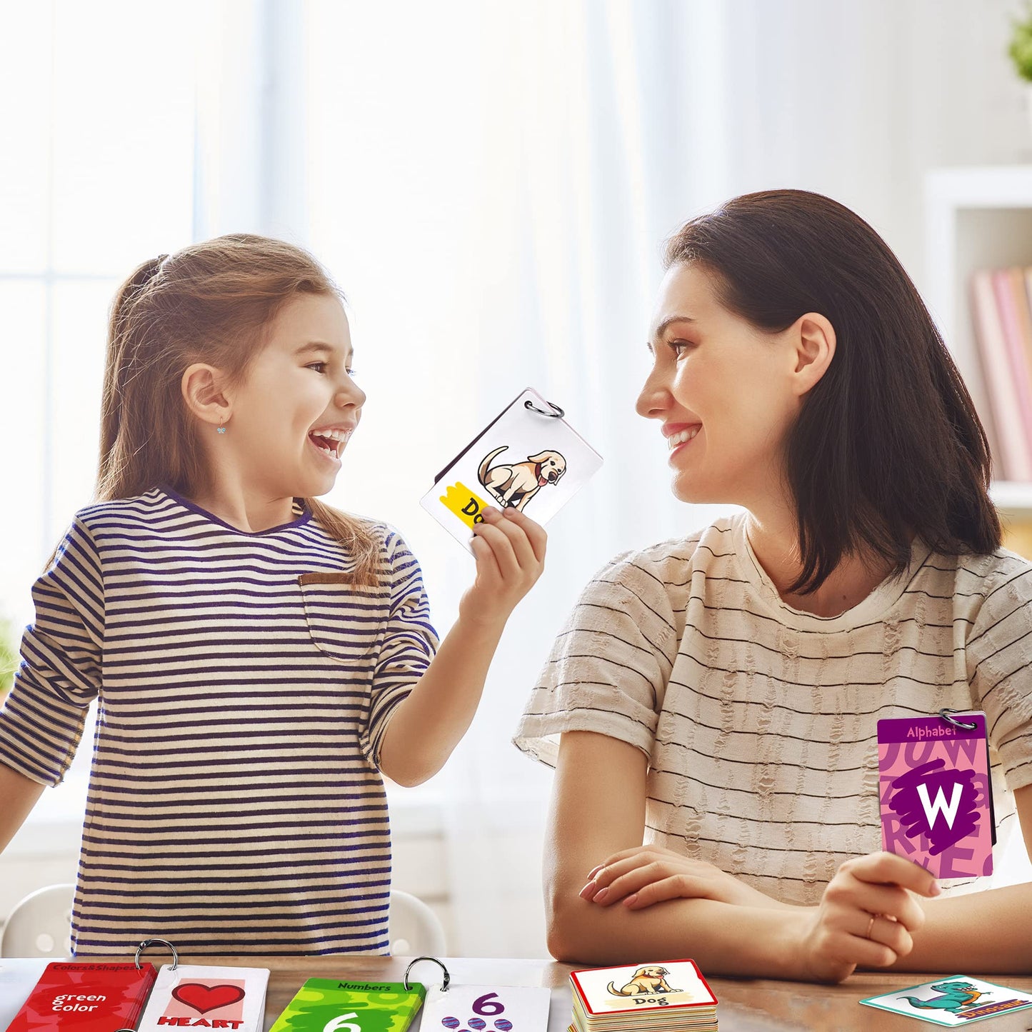 Simplified Flash Cards for Toddlers - 5X Fun Learning Flashcard Sets for Kids - Homeschool Learning Toy for Pre K - K - ABC Alphabet, Numbers, First Words, Colors, Shapes & Memory/Matching Game