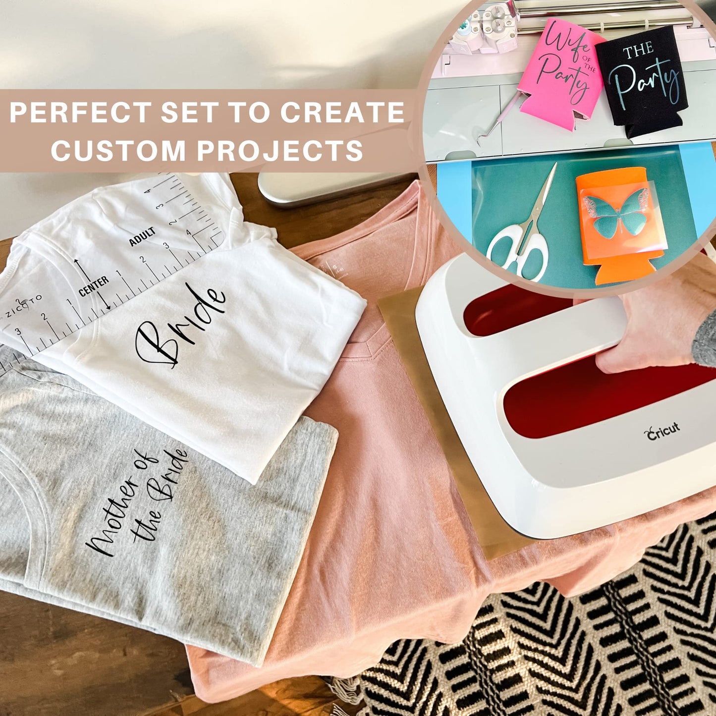 The Ultimate Heat Press Accessories Bundle for Cricut Easy Press - The Perfect Heat Transfer Mat and Vinyl Bundle for Beginners or Skilled Crafters - Create Amazing HTV Projects Effortlessly