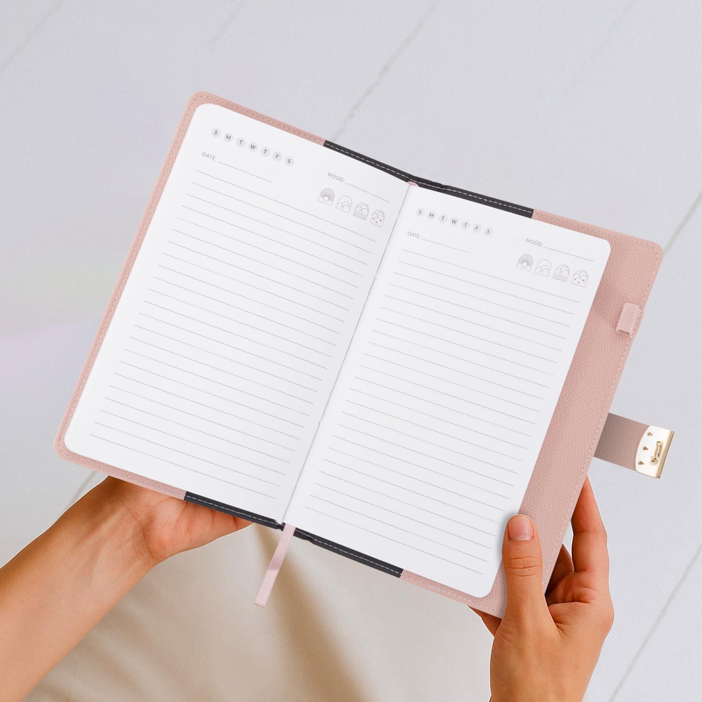 Aesthetic Diary with Lock – Beautiful Leather Journal with Easy to Change Code Lock & Refillable Pages – Quality Planner for Women with Bookmark & Pen Holder to Securely Protect Thoughts & Memories