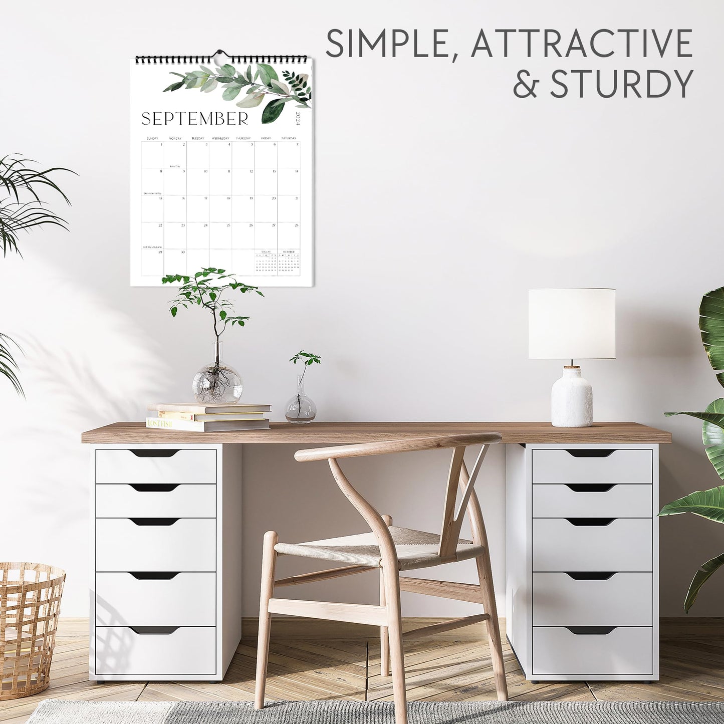 Aesthetic 2025 Wall Calendar - Runs from June 2024 Until December 2025 - The Perfect 2024-2025 Modern Greenery Calendar Planner for Easy Organizing