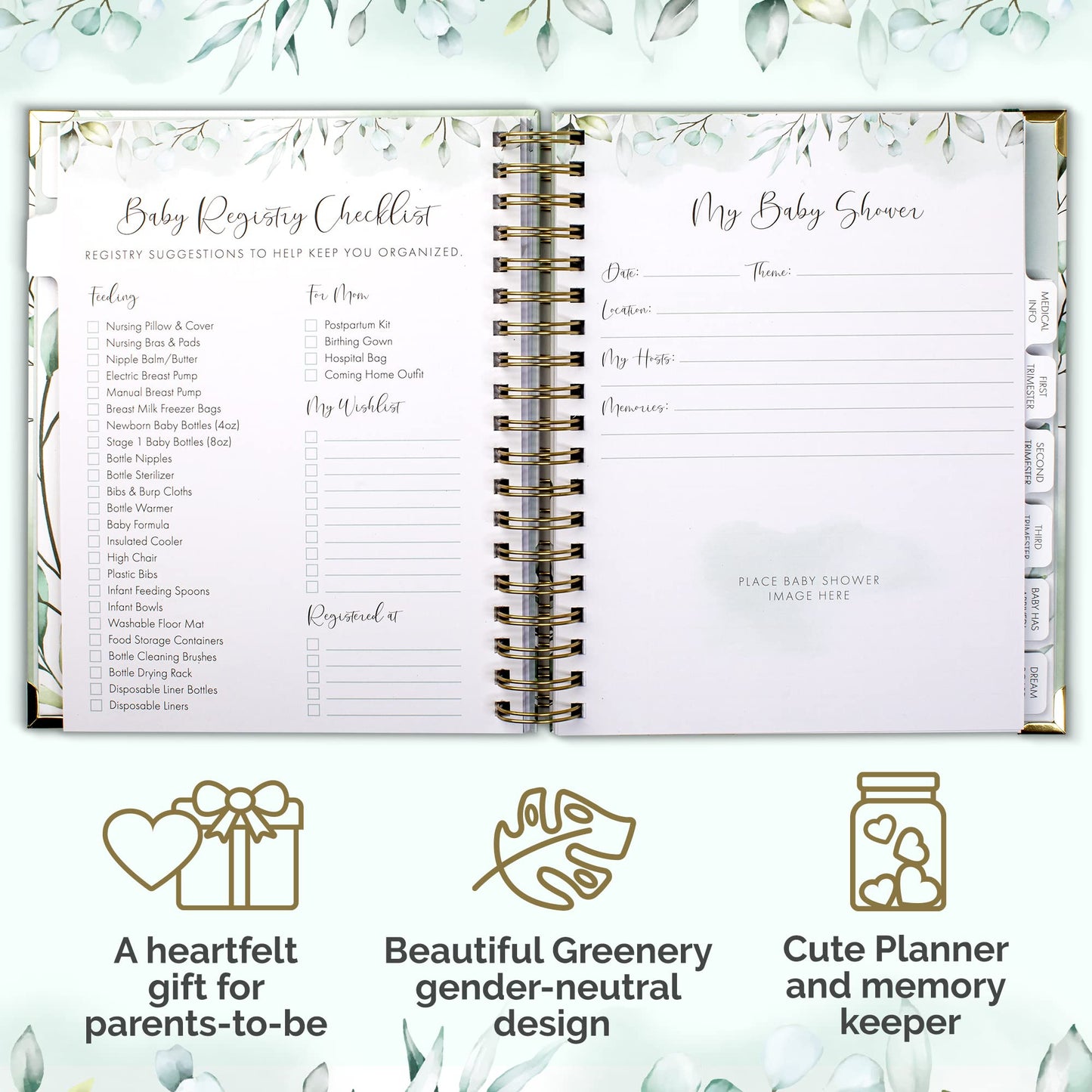 ZICOTO Pregnancy Journal and Memory Book with Stickers and Keepsake Pocket - Lovely Must Have Gift for First Time Moms to Be - The Perfect Planner to Track Your Little Ones Life-Changing Journey