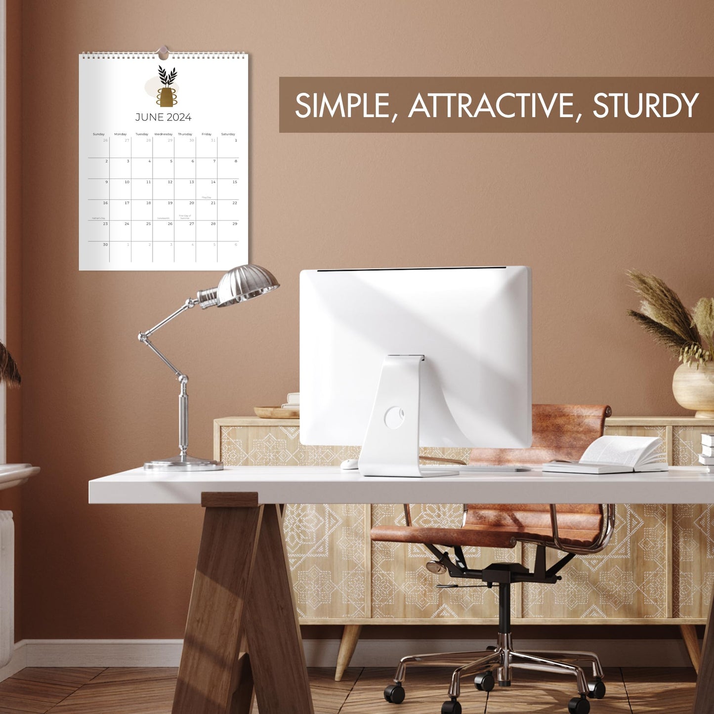 Beautiful Abstract Design Wall Calendar - Runs From June 2023 Until December 2024 - The Perfect 23-24 Spiral Calendar and Monthly Planner for Easy Organizing