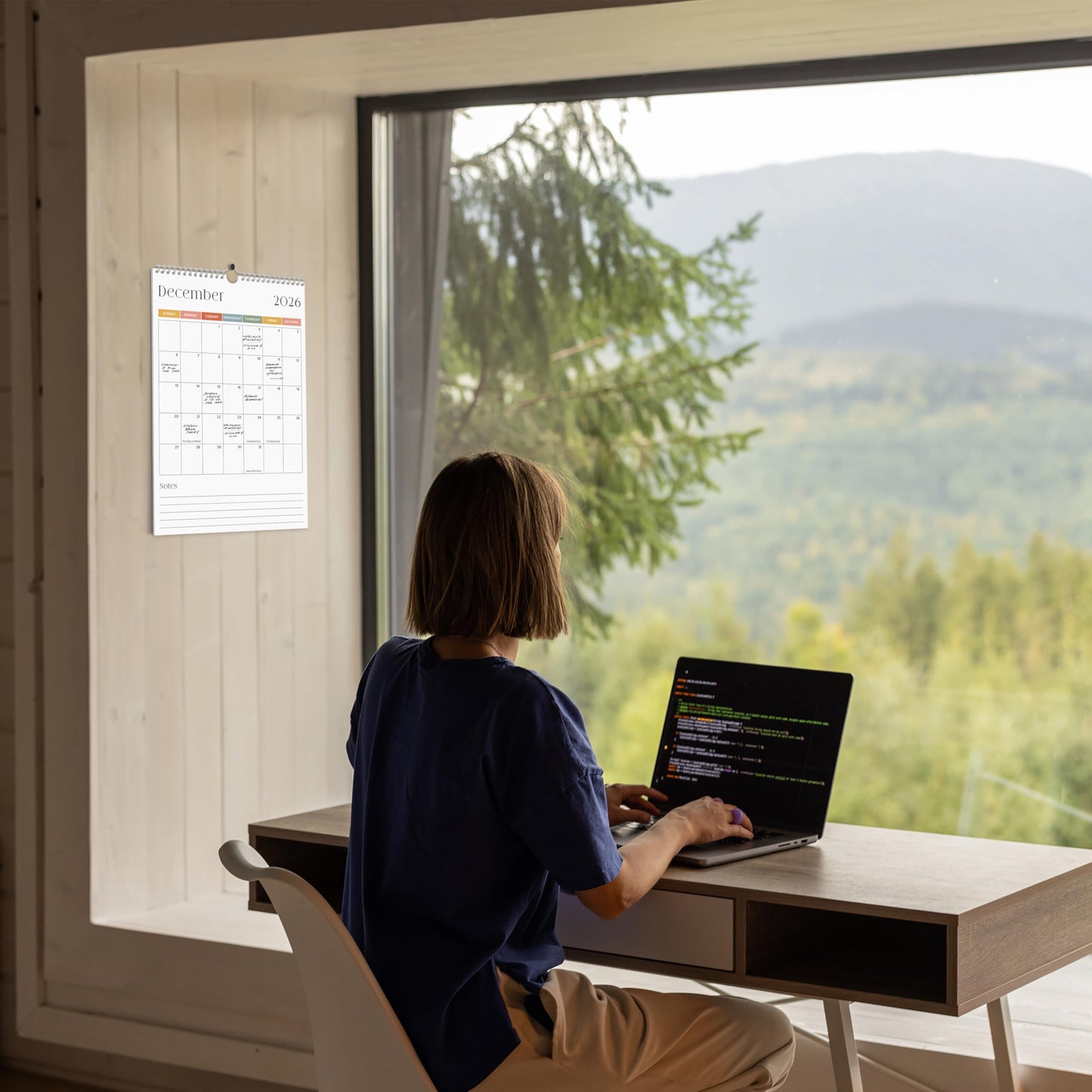 Beautiful 2026 Wall Calendar - Runs from January 2026 until July 2027 - Large 15" x 10" Office Wall Calendar for Easy Organizing