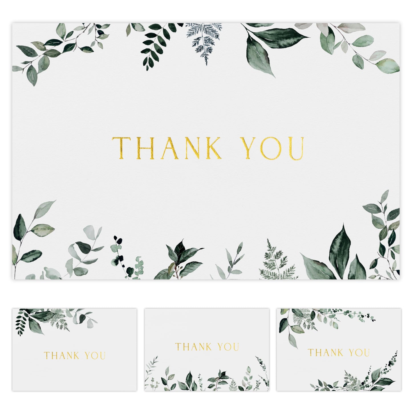 ZICOTO Beautiful Thank You Card Set - 20 Elegant Blank Cards with Envelopes & Stickers - Ideal for Weddings, Business, Baby Showers & More - Premium Bulk Stationery for All Occasions