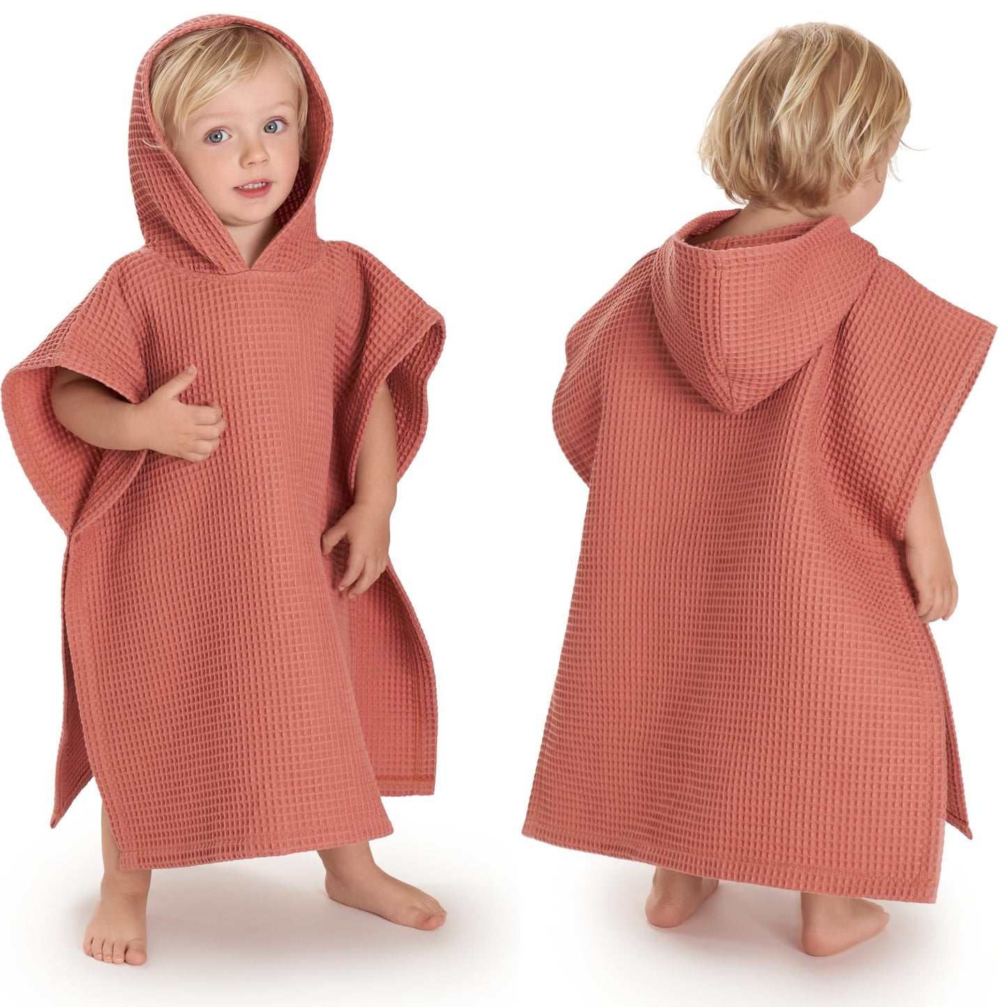 ZICOTO Soft Hooded Beach Towel for Kids - Cute Towel for Babies and Toddler Made of Waffle Cotton - Perfect Lightweight and Absorbent for Bath, Beach, Pool