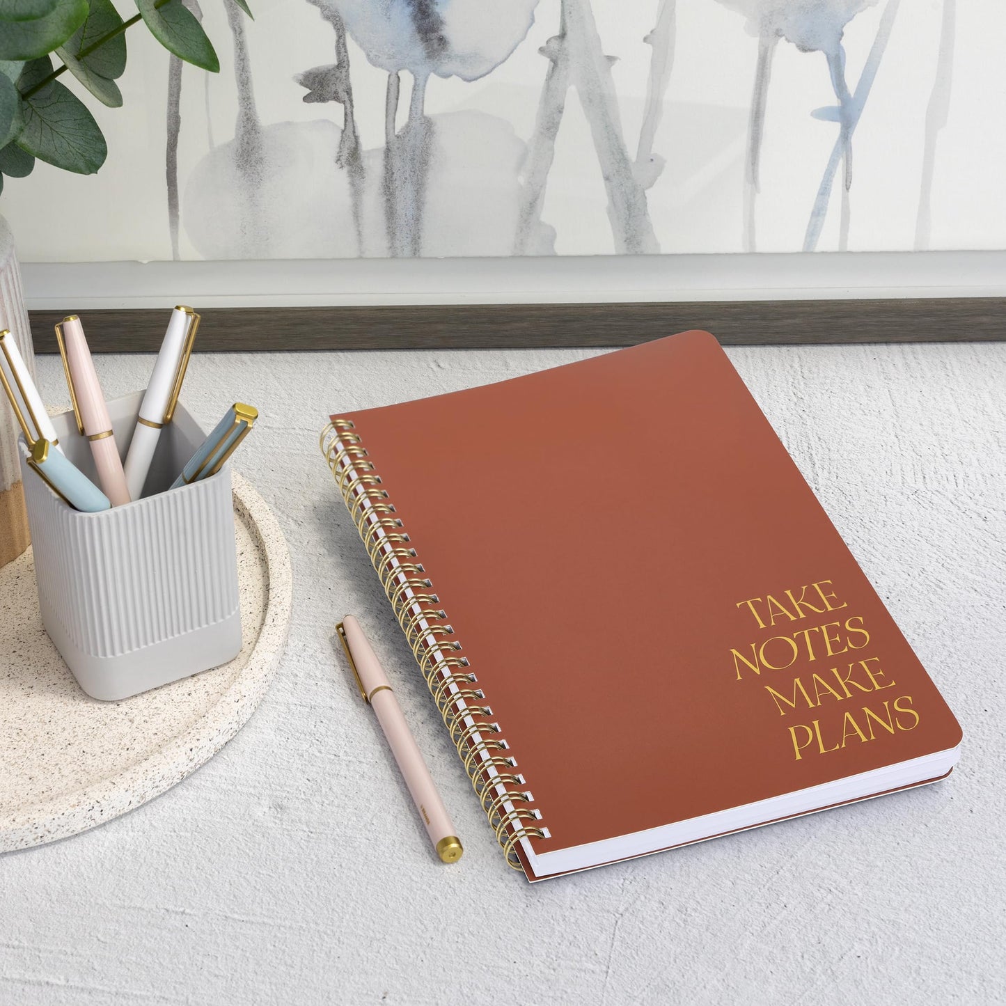 Beautiful Daily Planner And Notebook With Hourly Schedule - Aesthetic Spiral To do List Notepad to Easily Organize Your Work Tasks And Appointments - The Perfect Office Supplies For Women