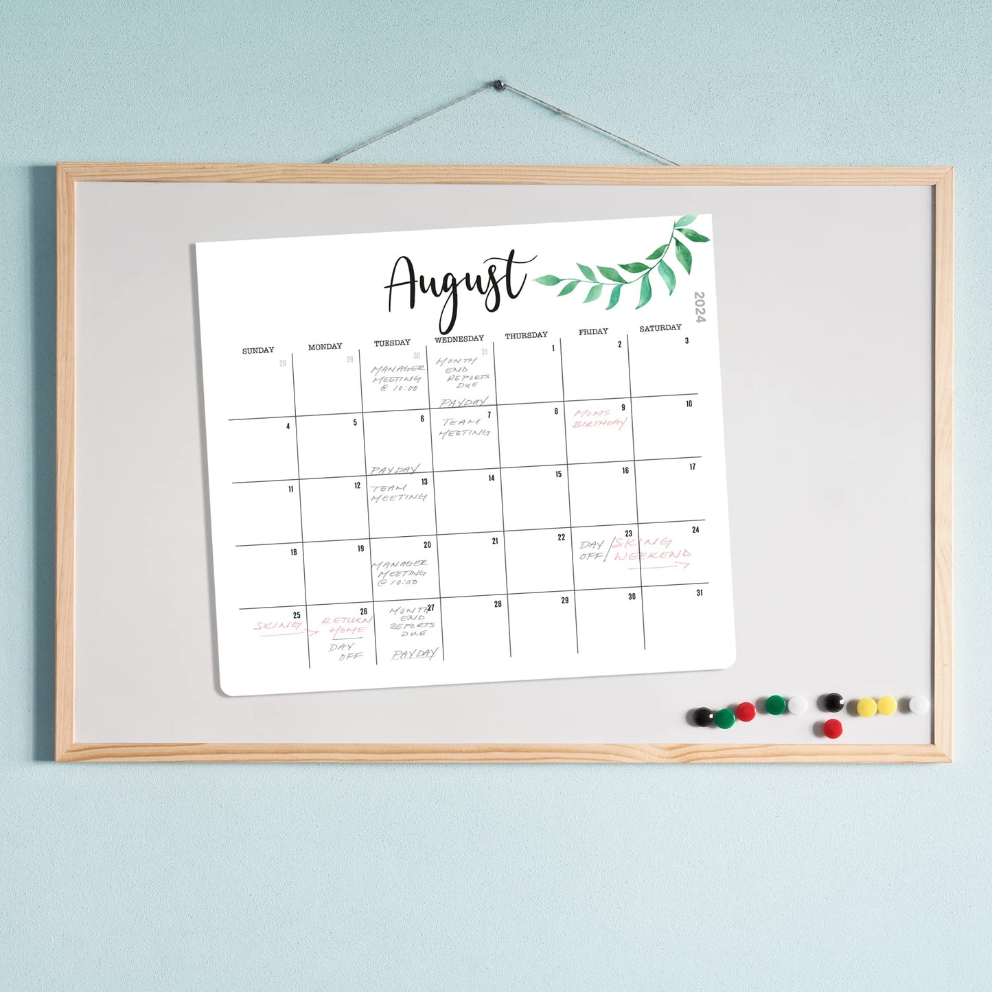 Beautiful 2024 Magnetic Calendar For Refrigerator - Incl. 2023 and Runs Until December 2024 - The Perfect Monthly Fridge Calendar for Easy Organizing