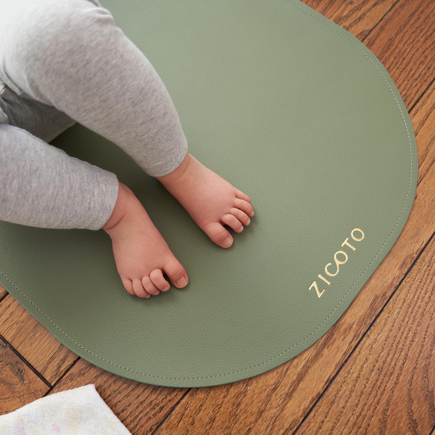 Beautiful Baby Diaper Changing Mat Made of Vegan Leather - Soft and Easy to Wipe Changing Pad for Travel or at Home Use - Lightweight and Foldable Mat That Perfectly Fits Into Any Diaper Bag